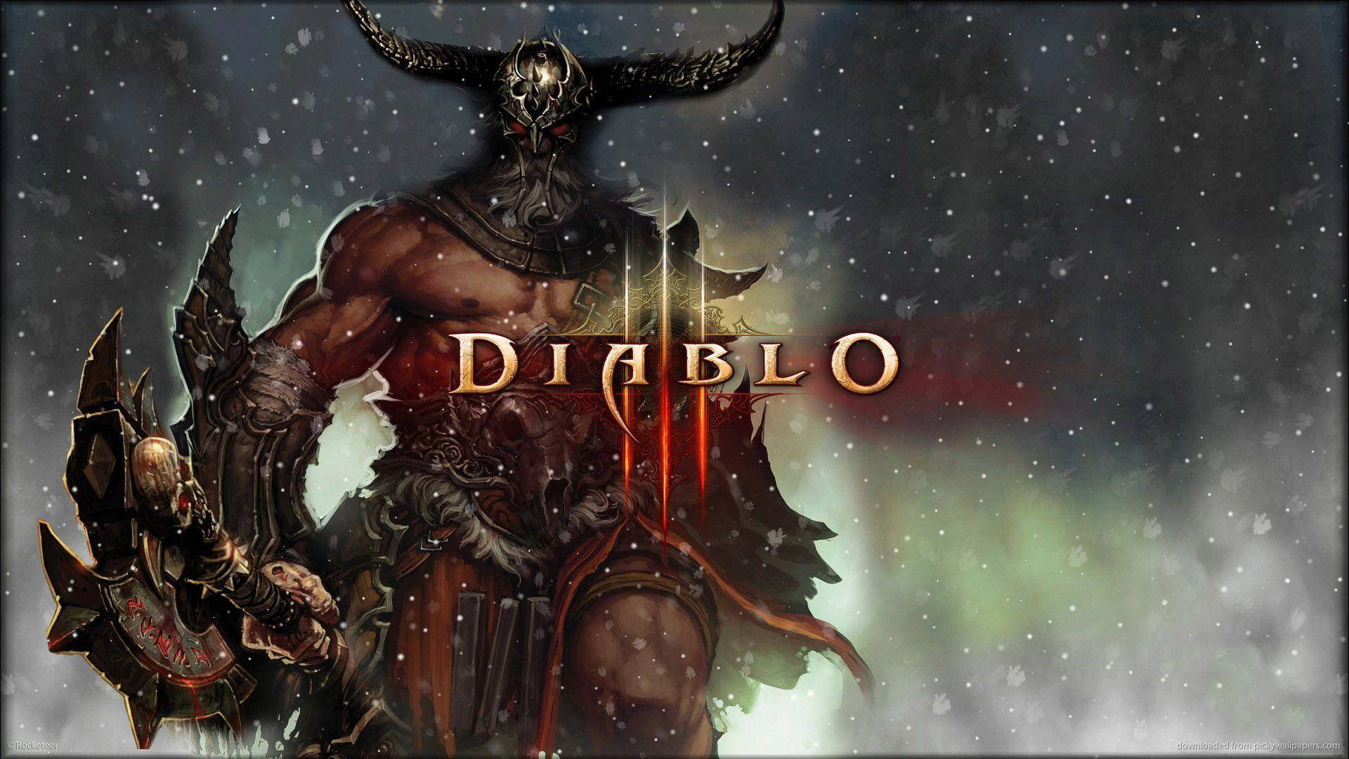 Muscular Warrior In Diablo 3 Background