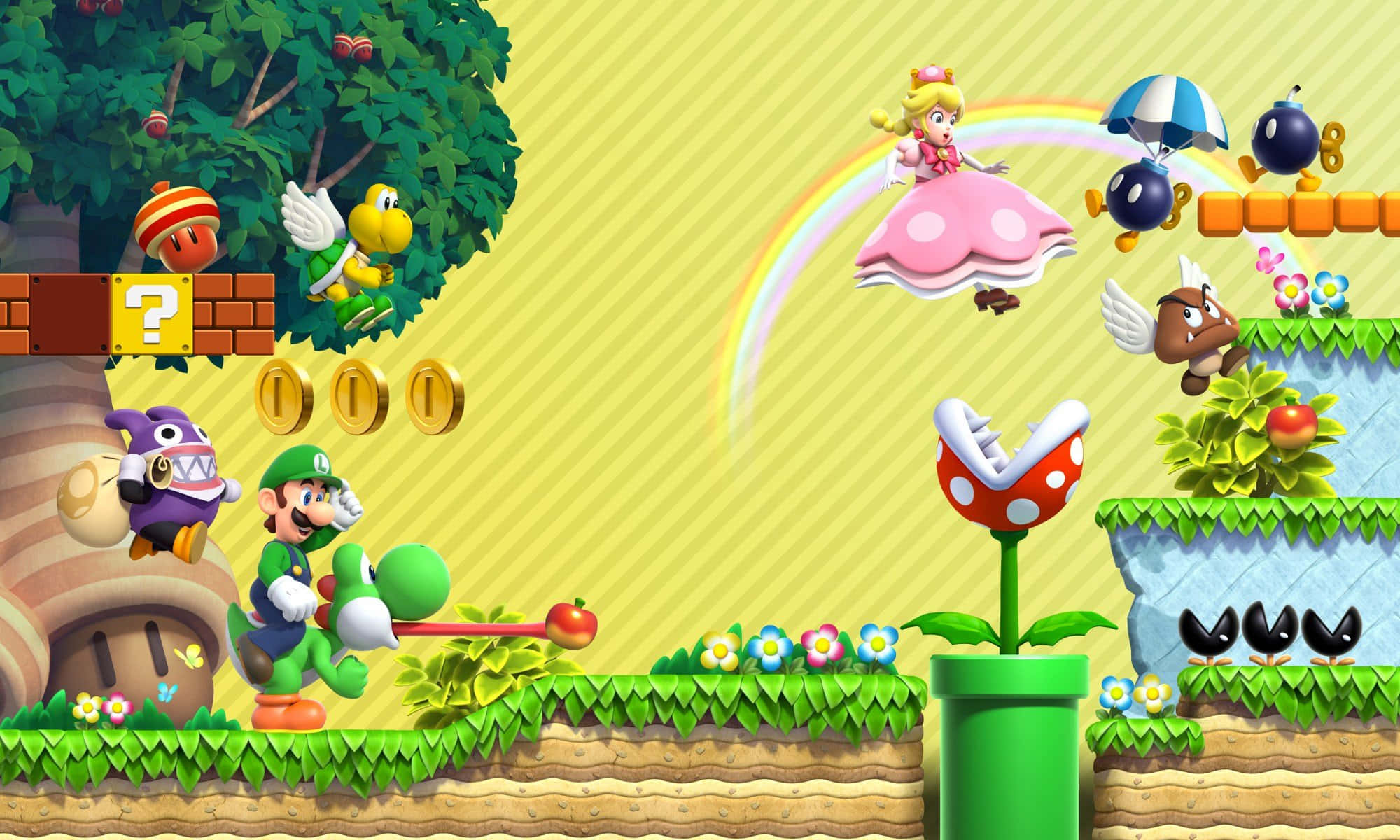 Download Stunning Scenery of the Mushroom Kingdom Wallpaper