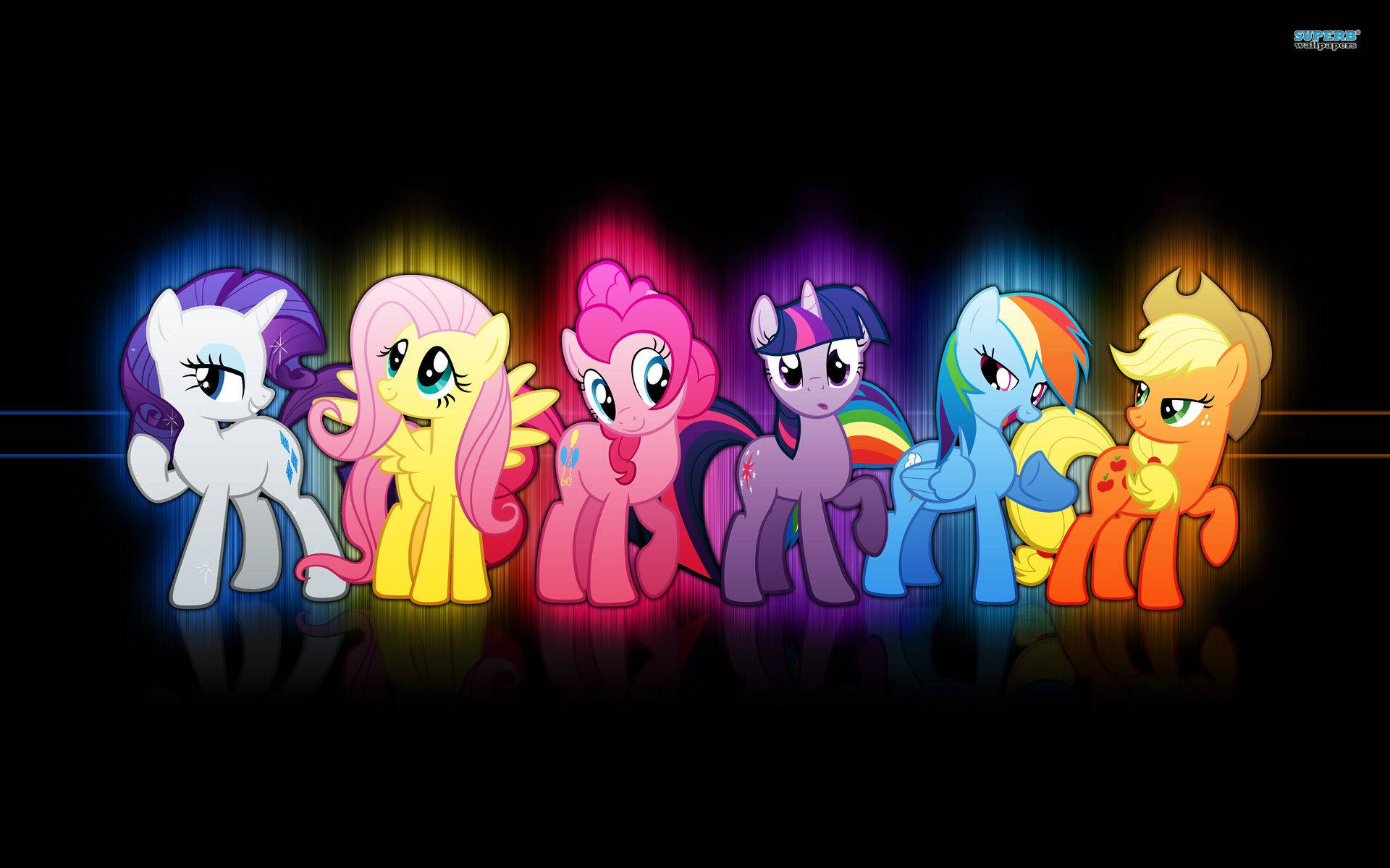 My Little Pony On Neon Lights Background