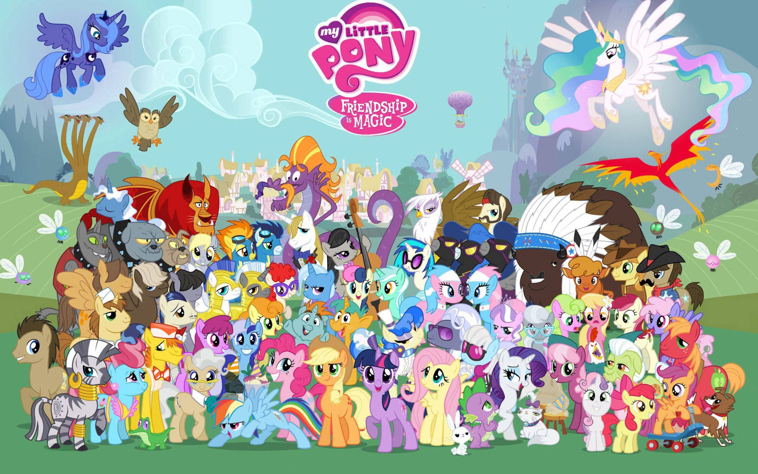 My Little Pony Whole Cast Background
