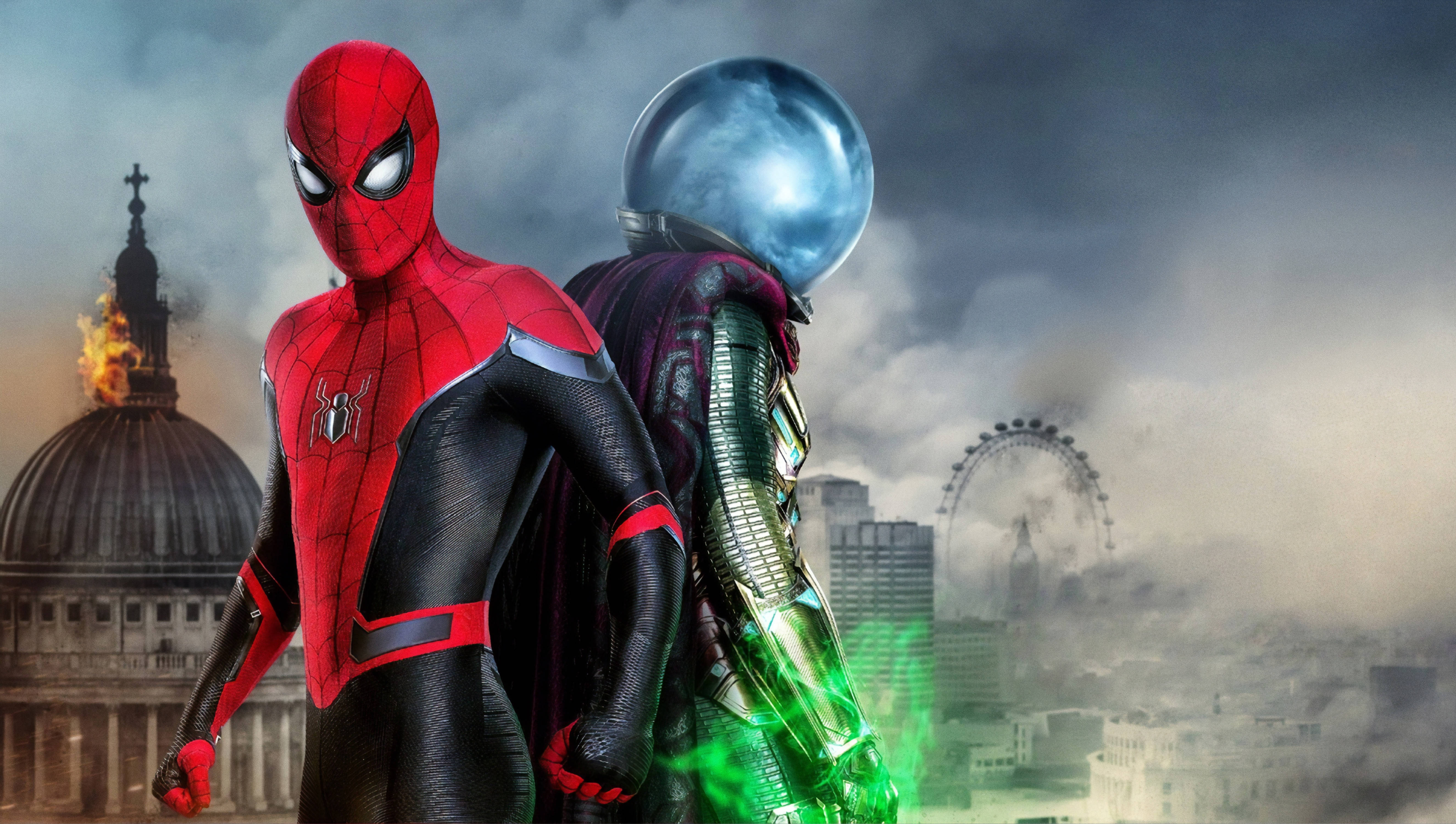 Download Mysterio And Spider-man Poster Wallpaper 