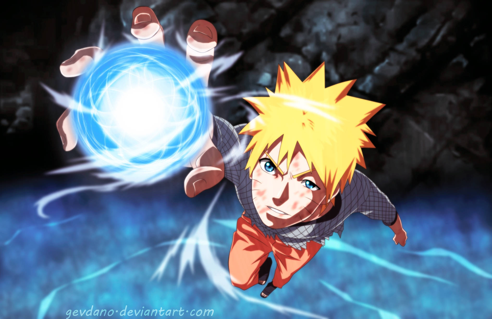 Download Naruto Reaching Out With Rasengan Wallpaper | Wallpapers.com