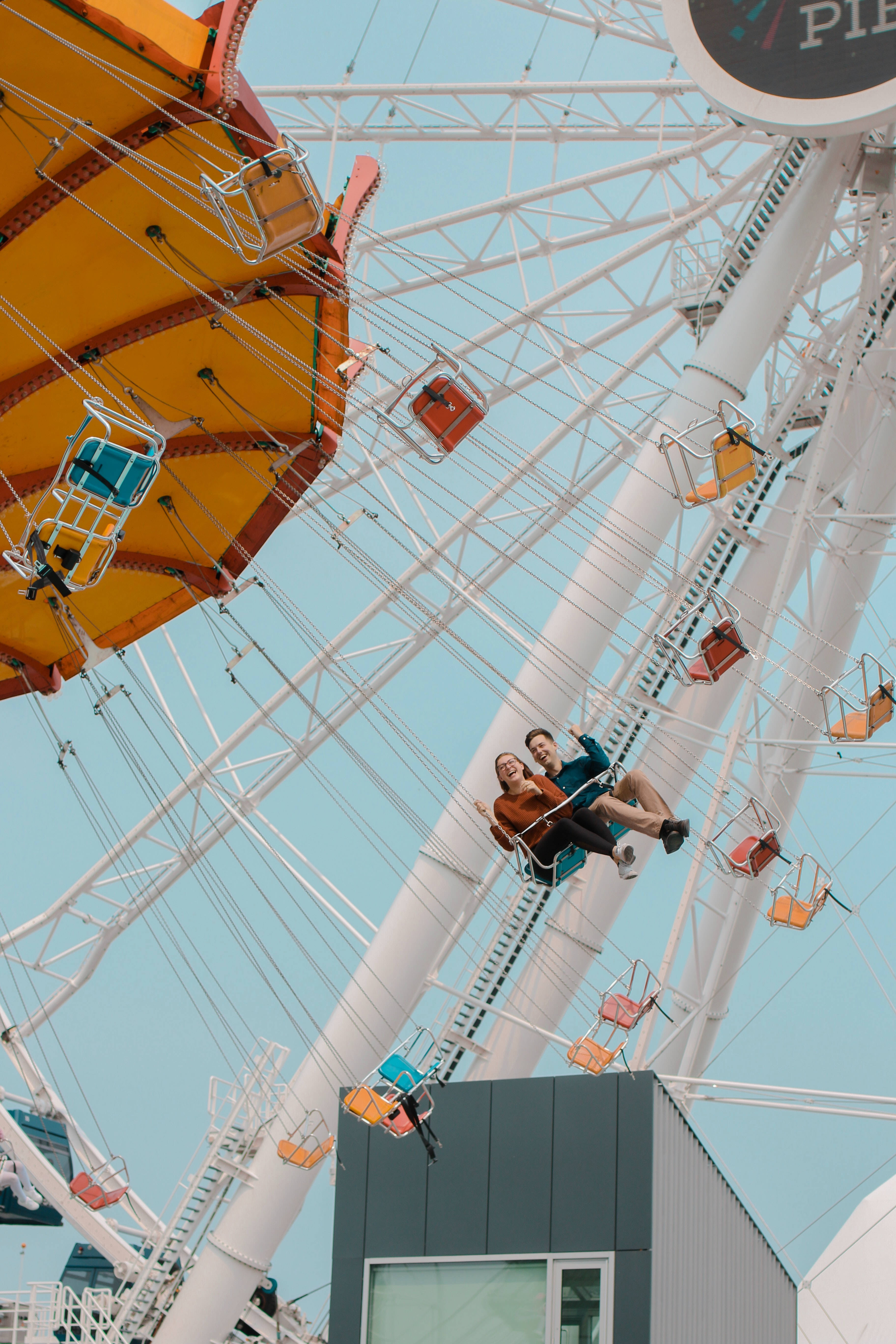 Download Navy Pier Under Wheel Swinger Wallpaper | Wallpapers.com