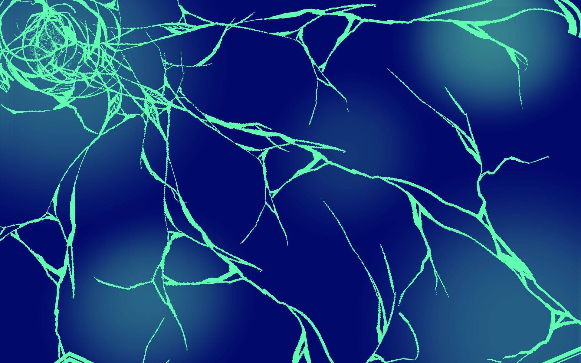 Neon Green Cracked Screen Background