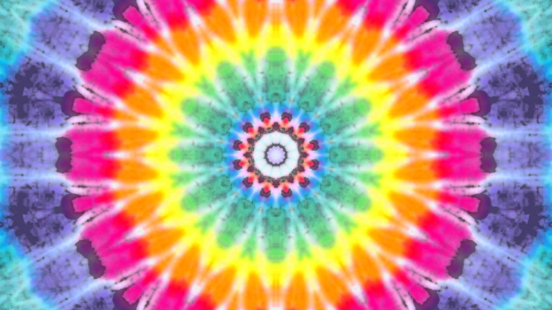 Neon Kaleidoscope Tie Dye Pattern Background