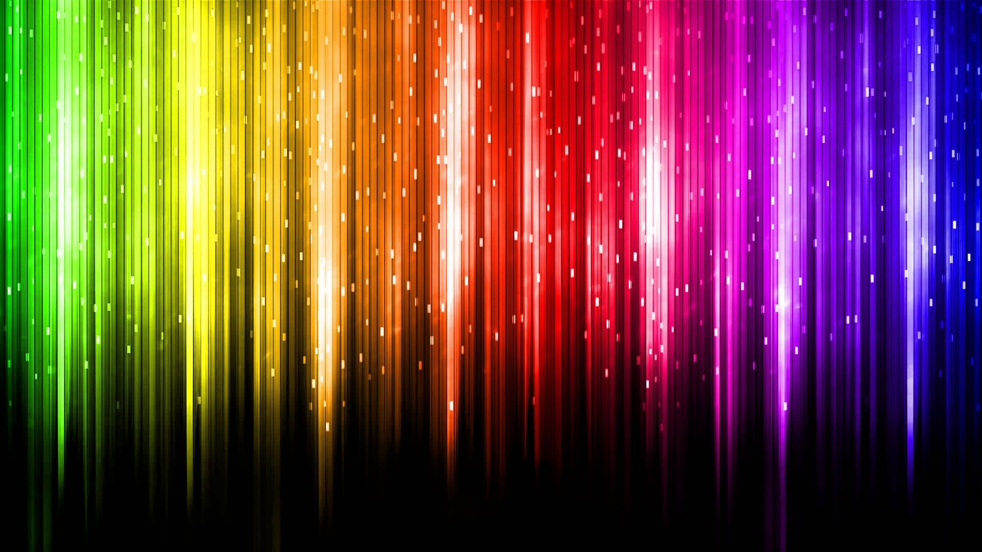 Neon Lights In Rainbow Color Background