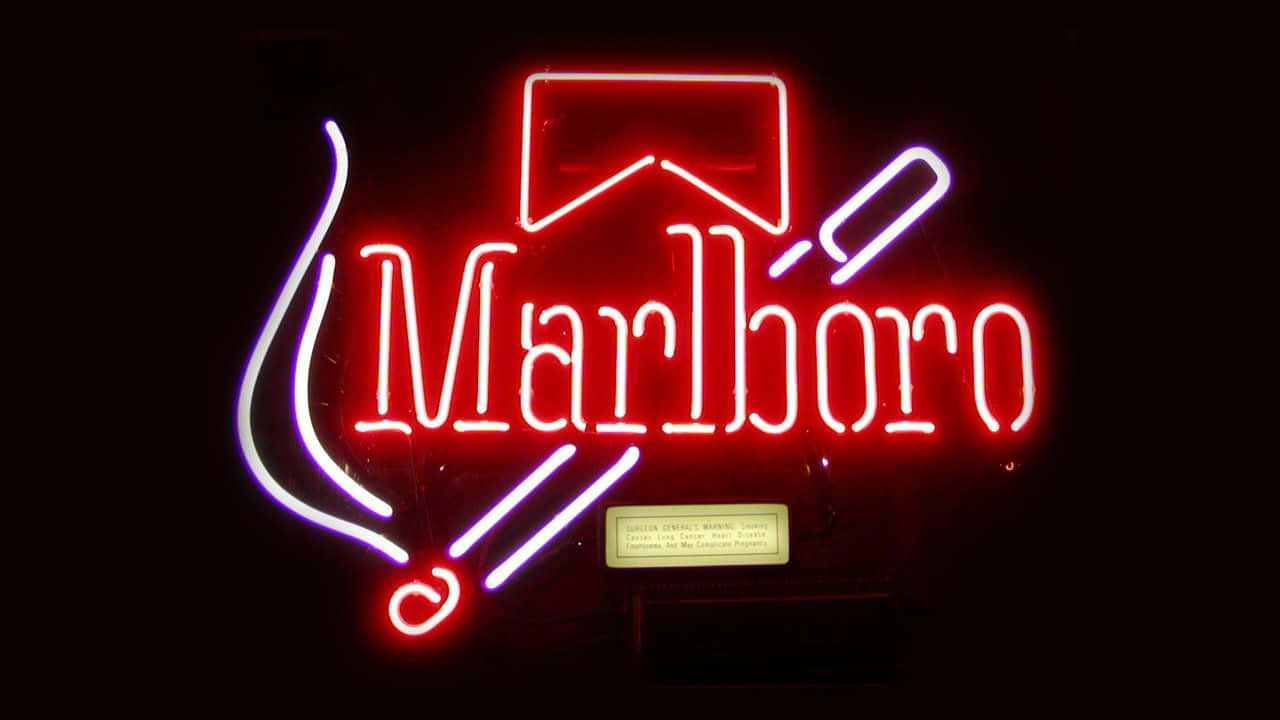 Download Neon Smoking Cigarette Sign Picture | Wallpapers.com