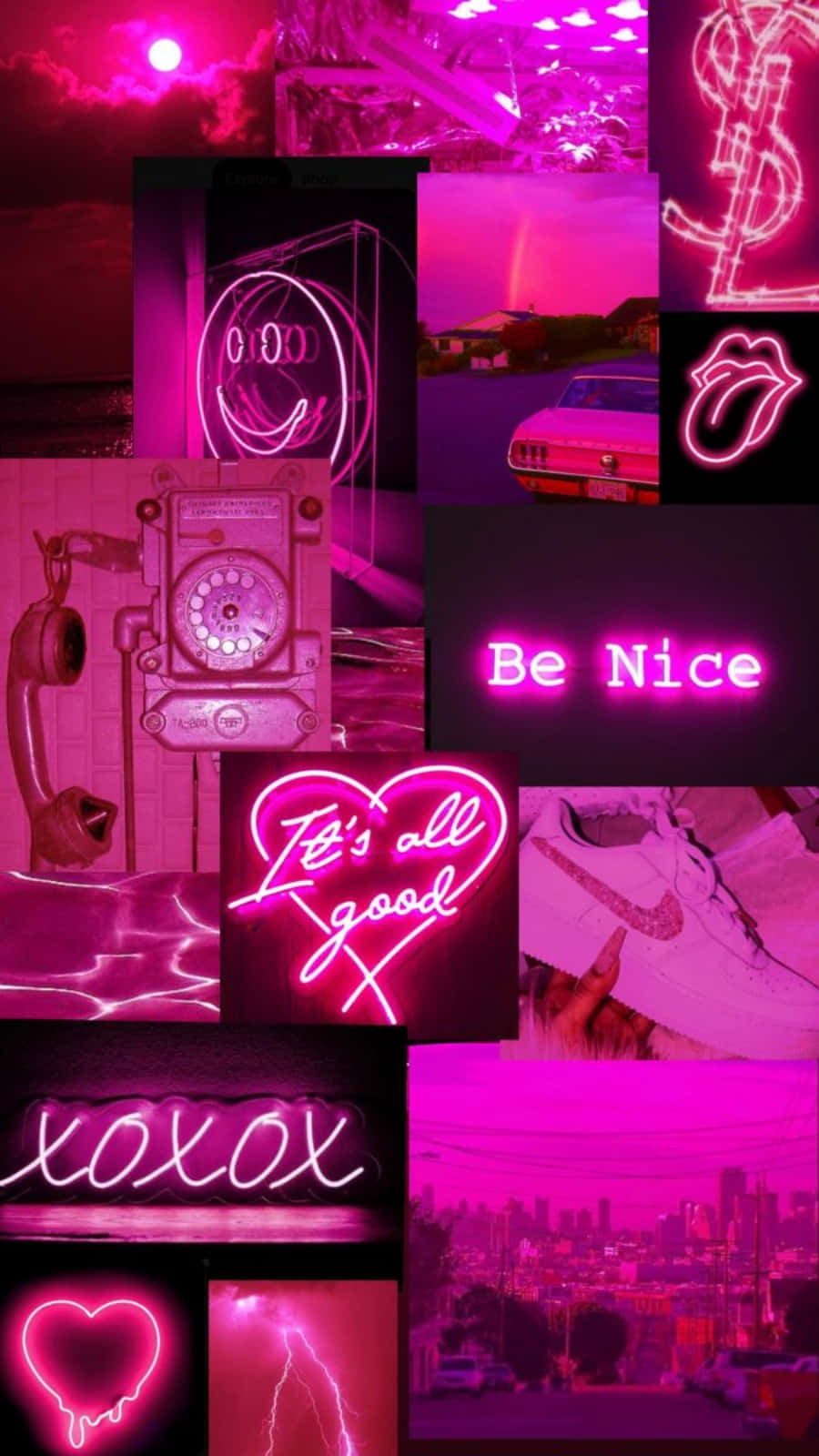 Download Neon Pink Aesthetic Pictures | Wallpapers.com