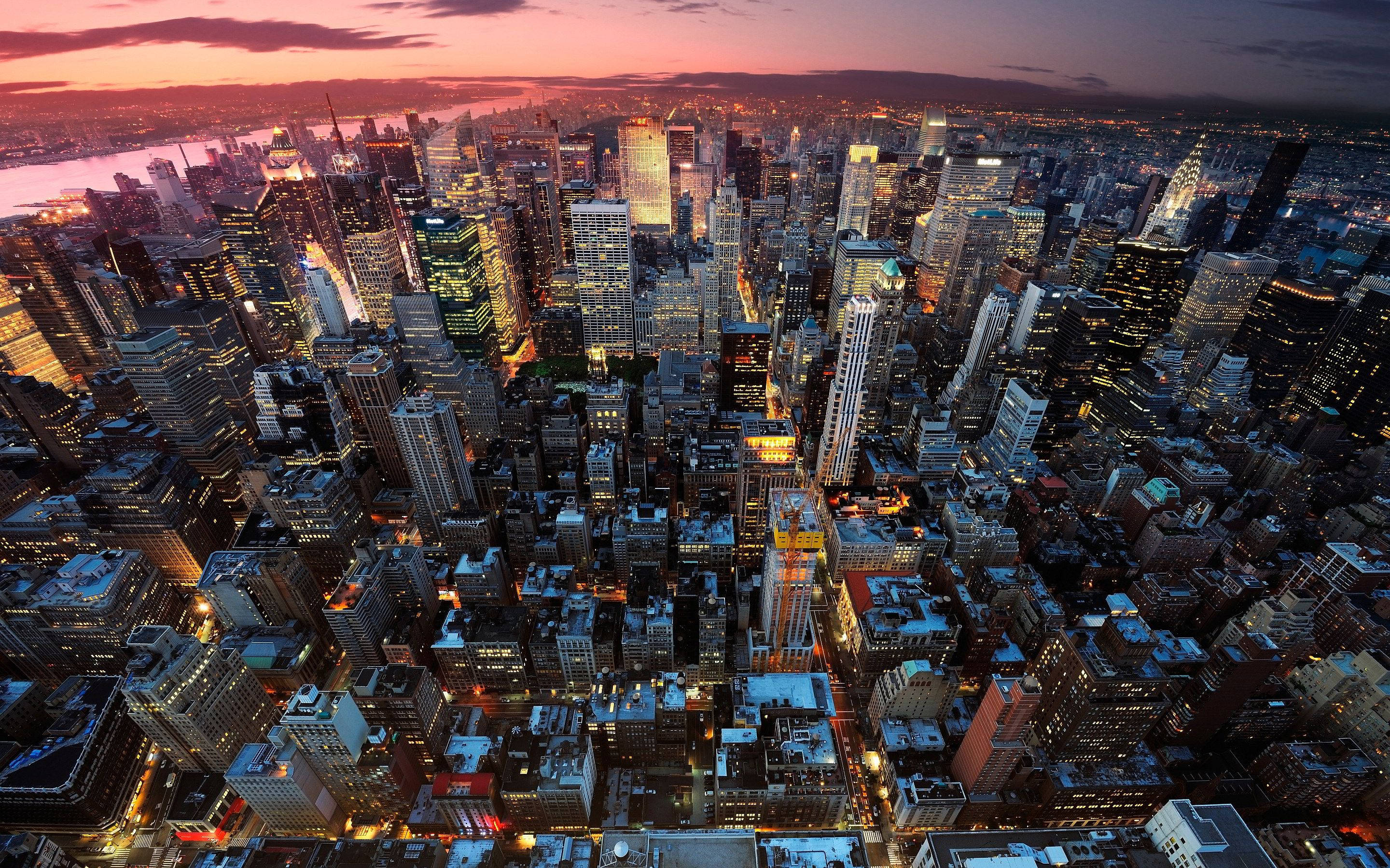 Download New York Cityscape Drone Shot Wallpaper 