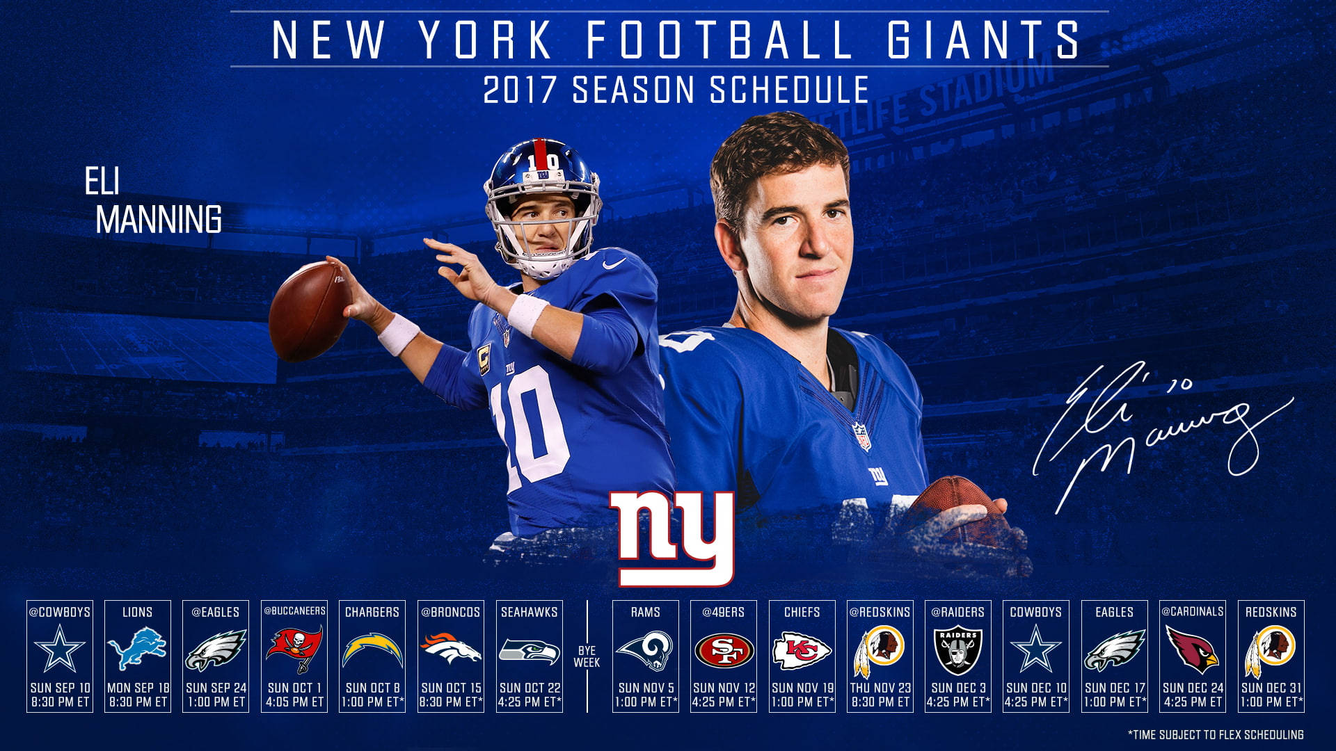 Download New York Giants Game Schedules Wallpaper