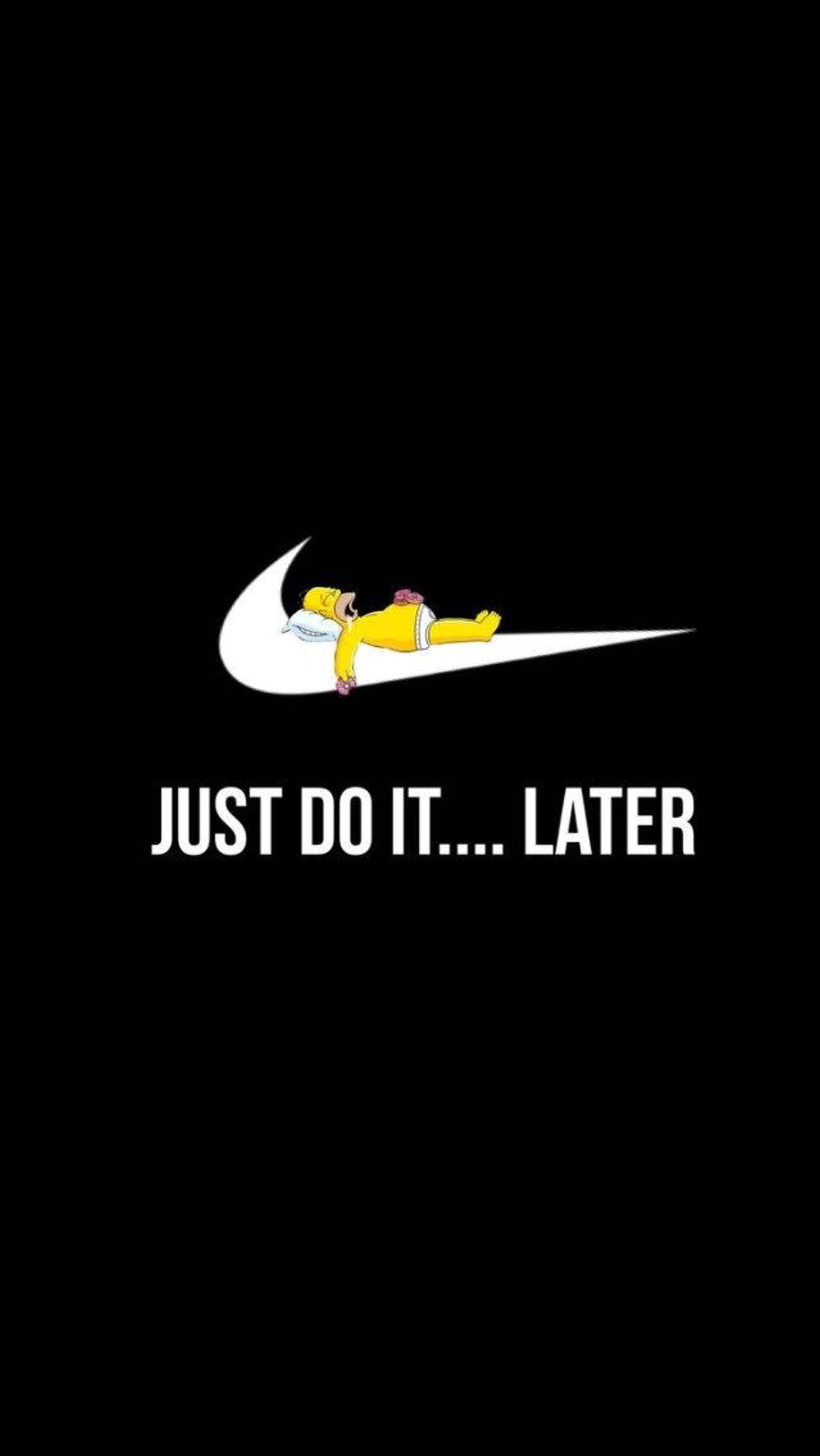 despierta bádminton Izar Download Nike Cartoon Sleeping Homer Logo Wallpaper | Wallpapers.com