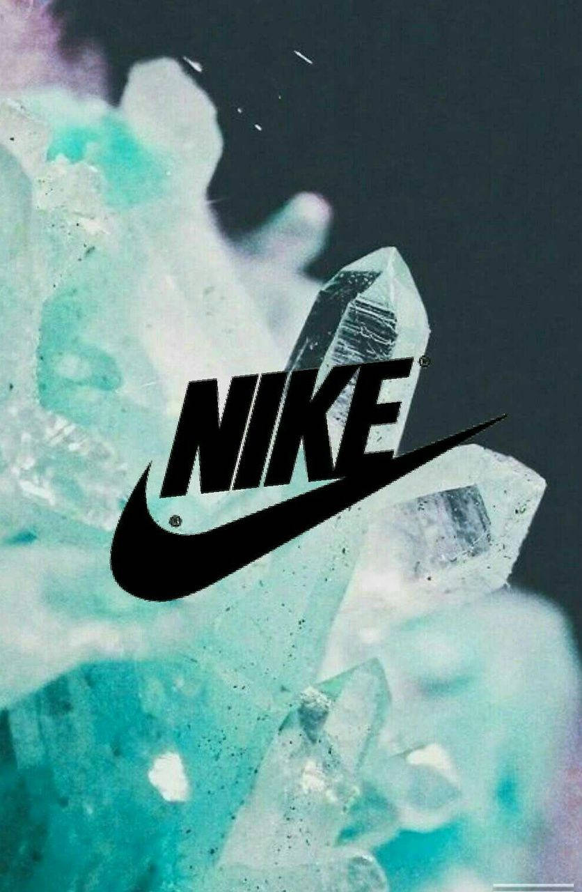 Nike Logo On A Crystal Background