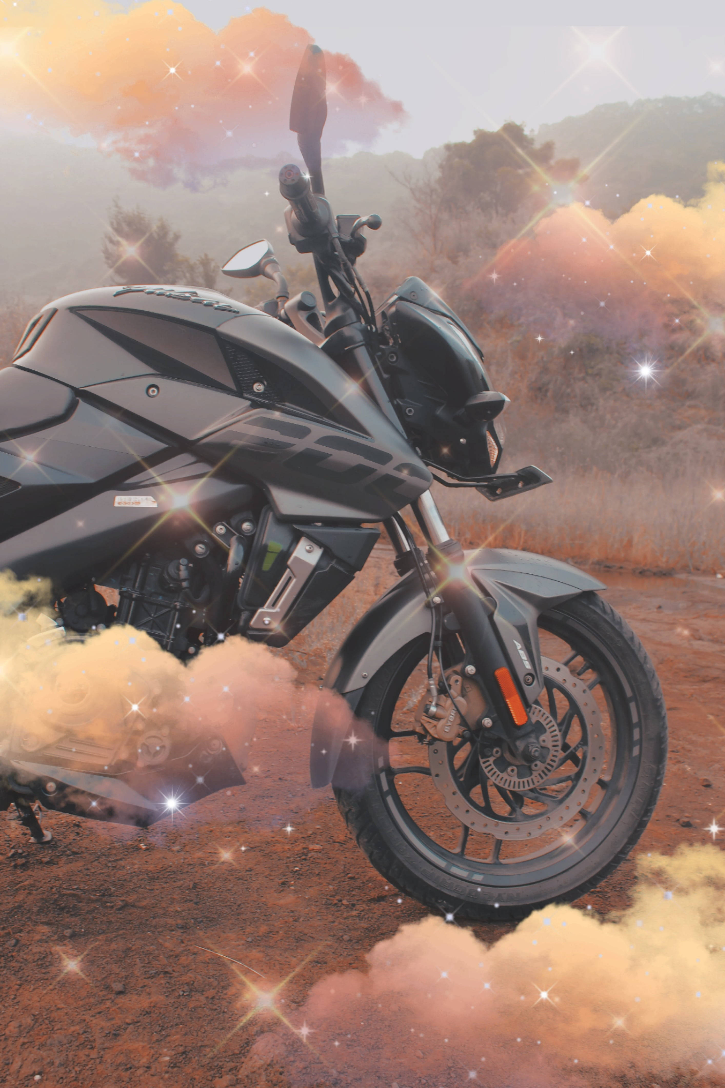 Download Ns 200 Pulsar With Dust And Sparkles Wallpaper 