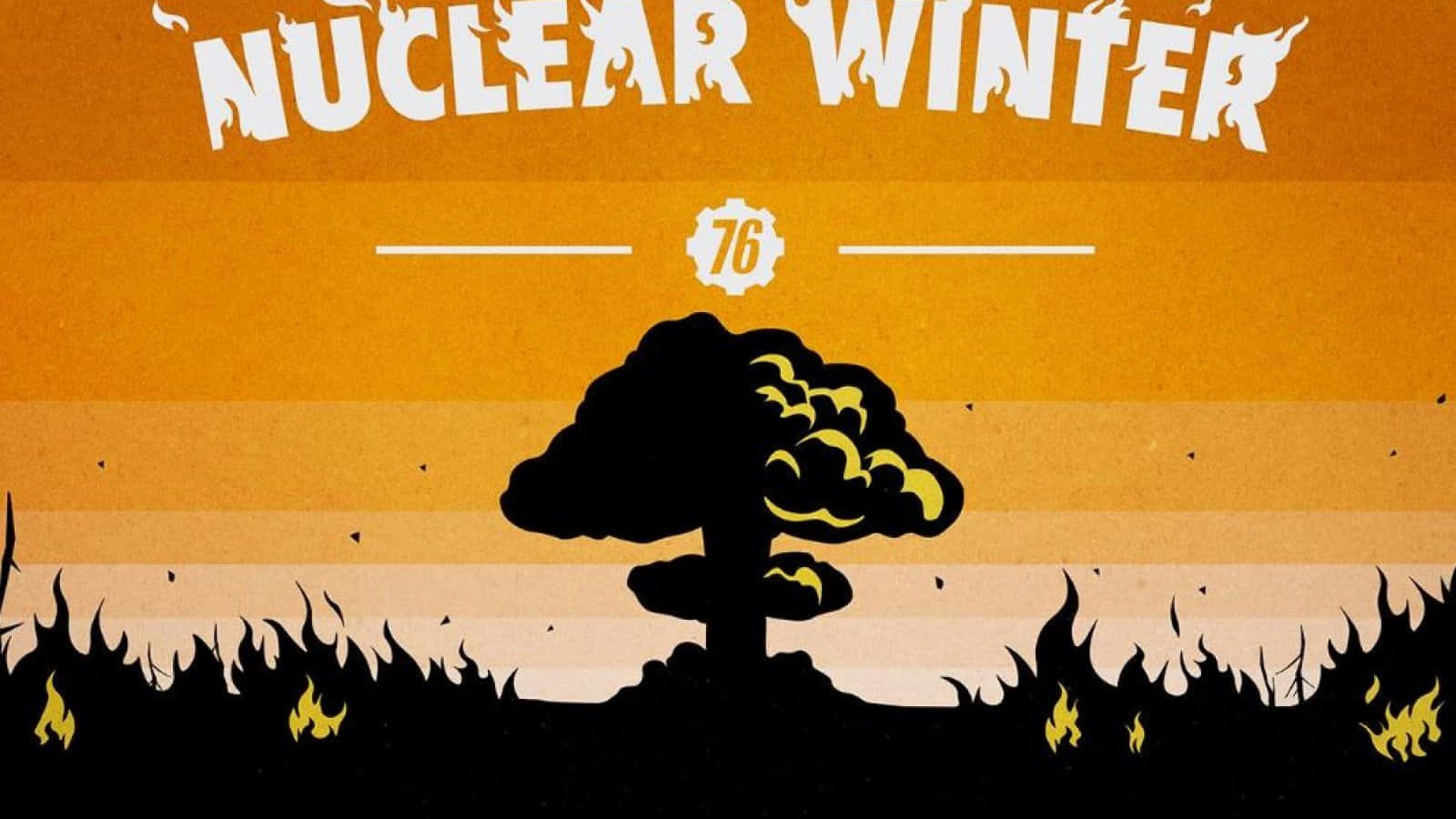 Download An apocalyptic Nuclear Winter landscape with frozen trees and ...