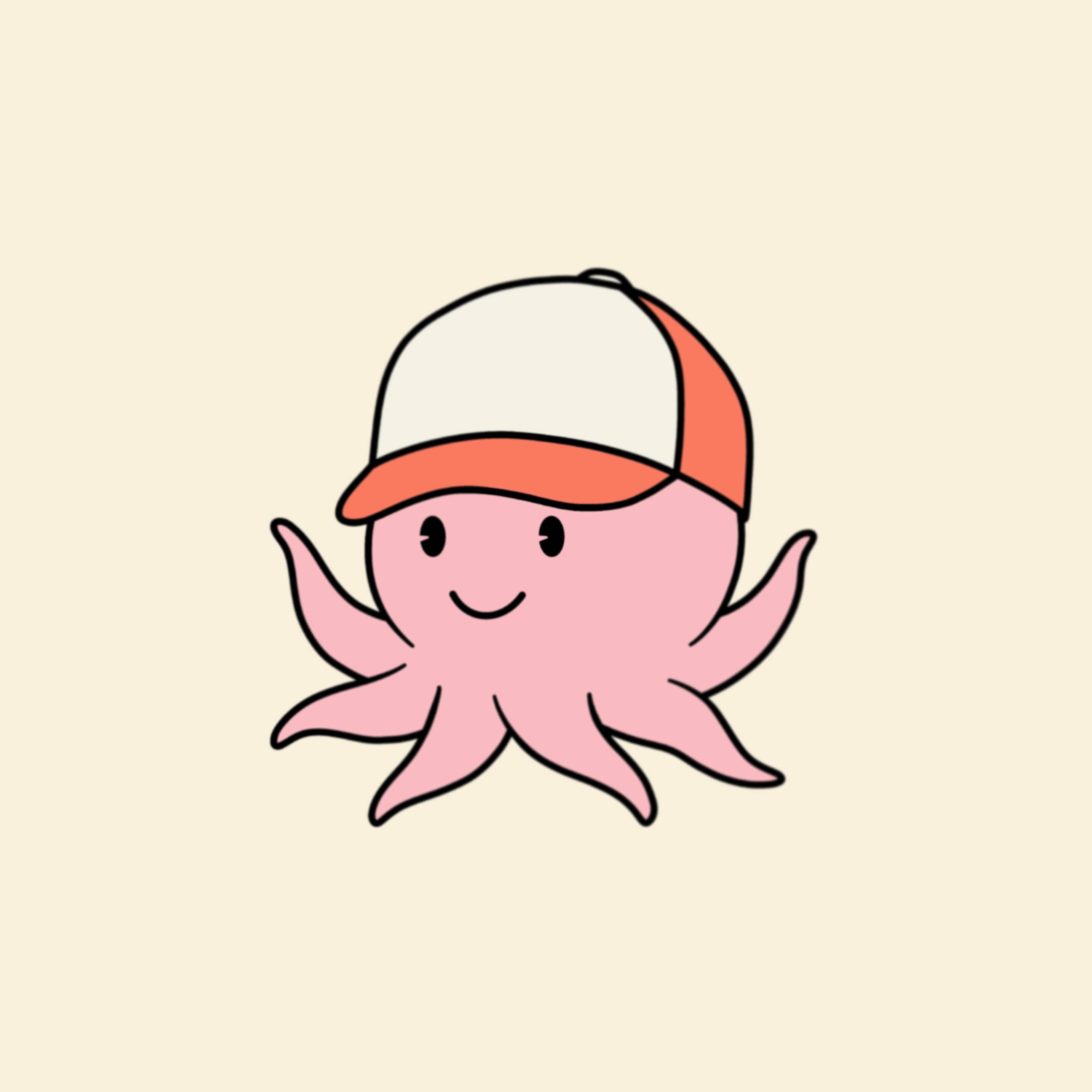 Octopus With Baseball Cap Background