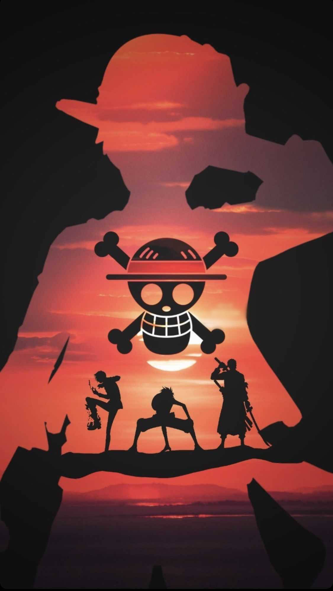 Download One Piece Silhouette Iphone Wallpaper Wallpapers Com