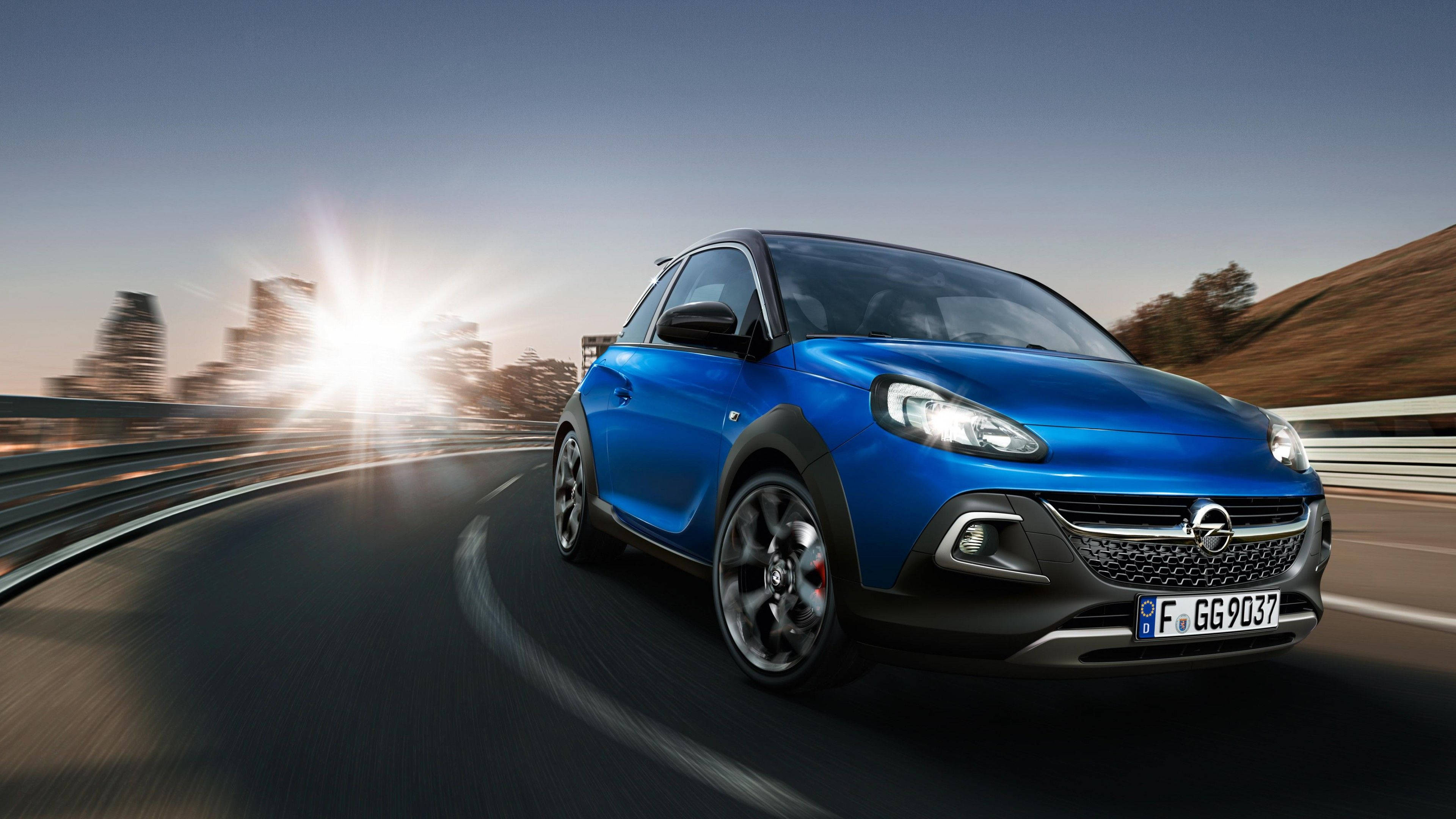 Opel Crossland X Blue And Black Background