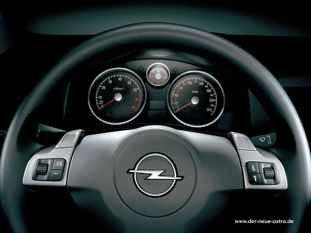 Opel Dashboard And Steering Wheel Background