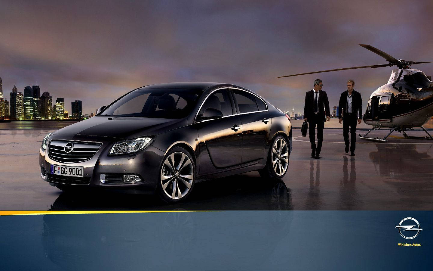 Opel Insignia On Action Background
