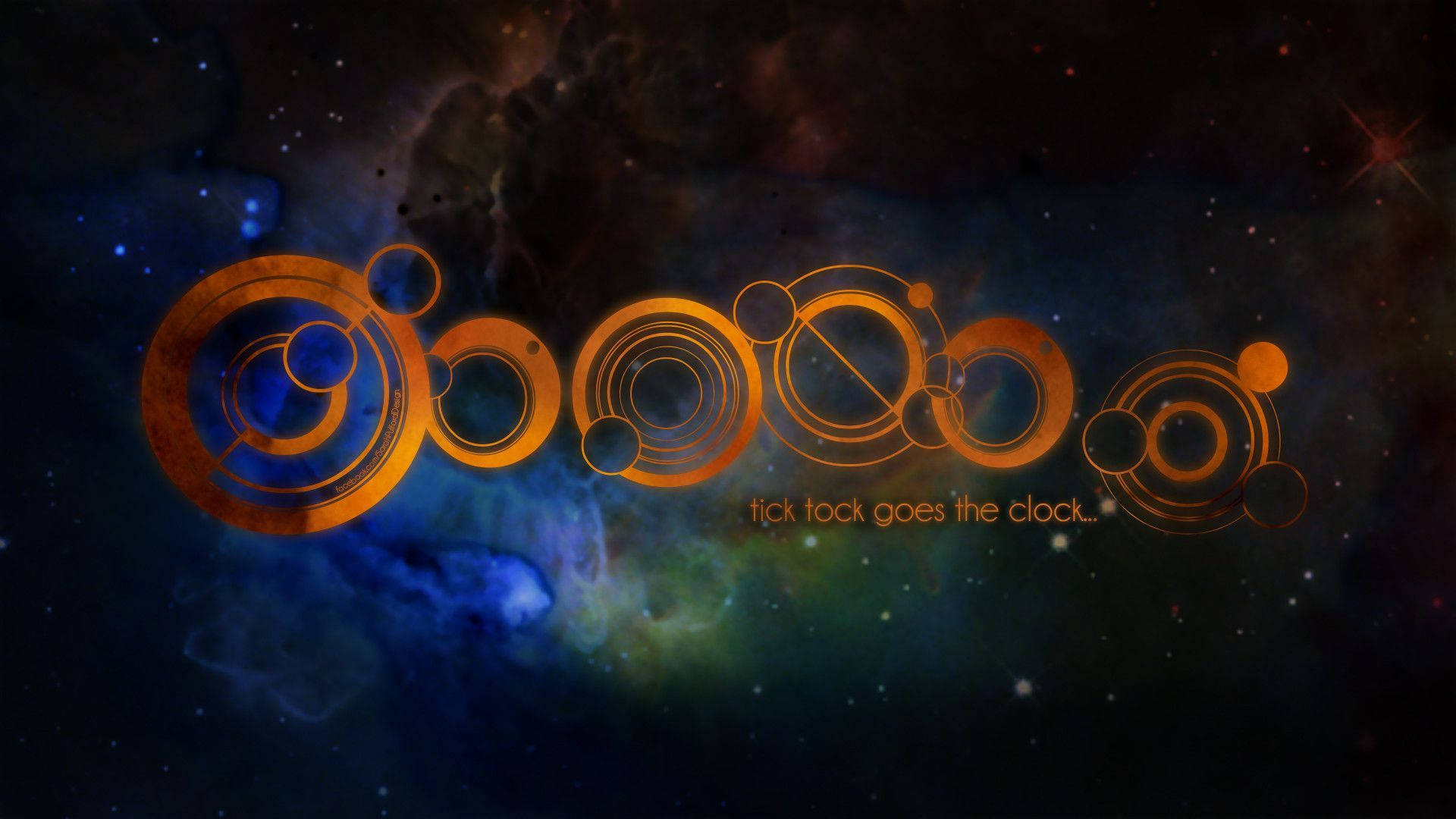 Orange Circular Gallifreyan Doctor Who Background