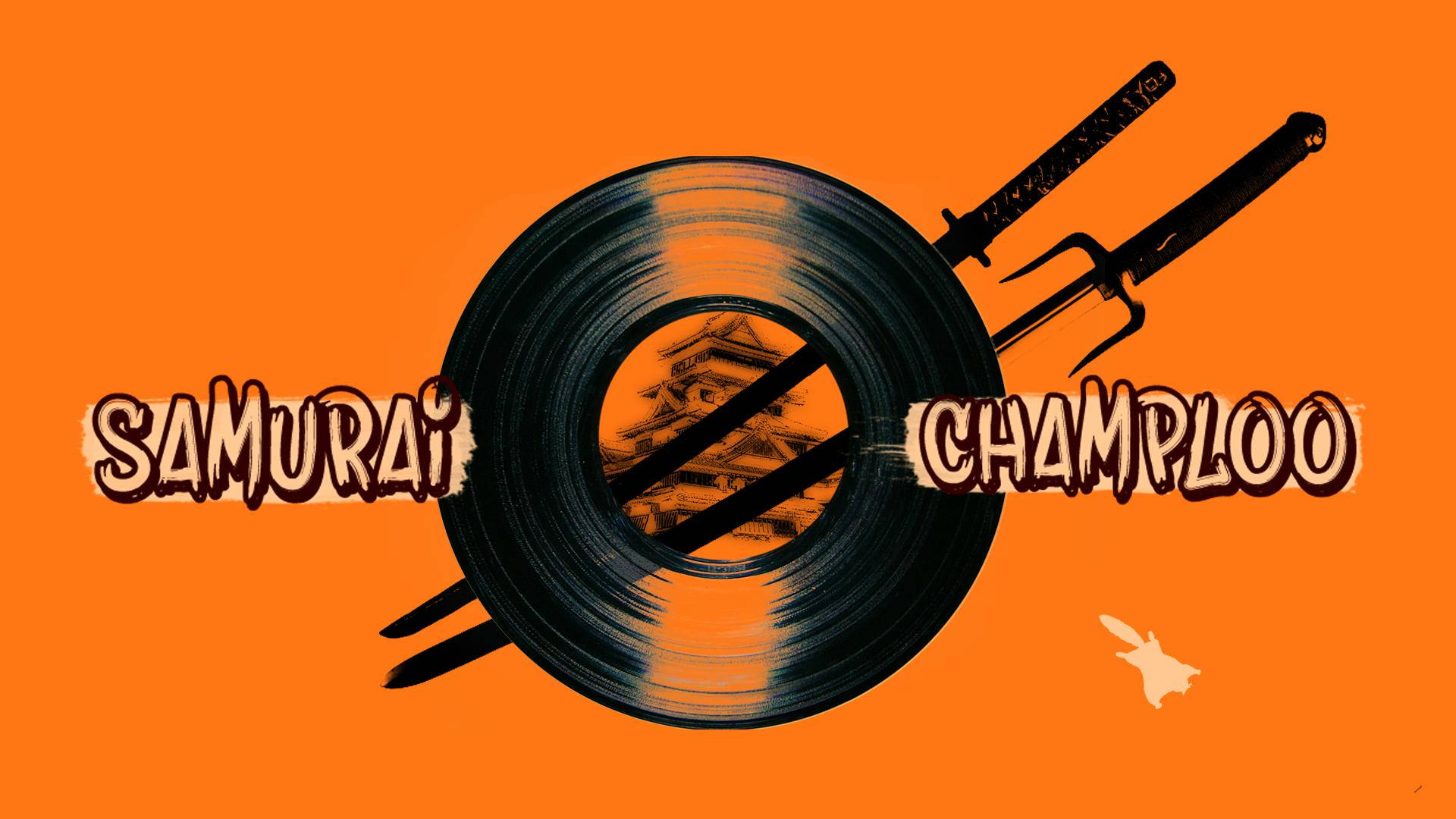 Orange Samurai Champloo Disc Swords Background