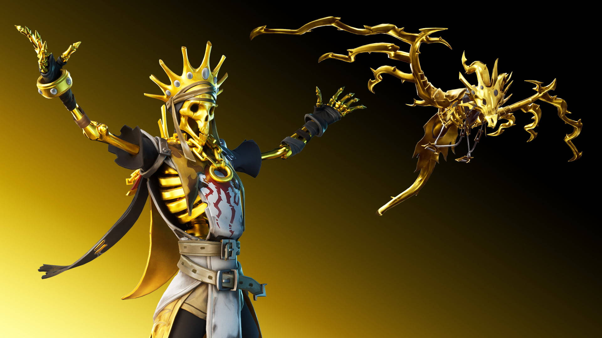 Oro Skeleton King And Skellon Background