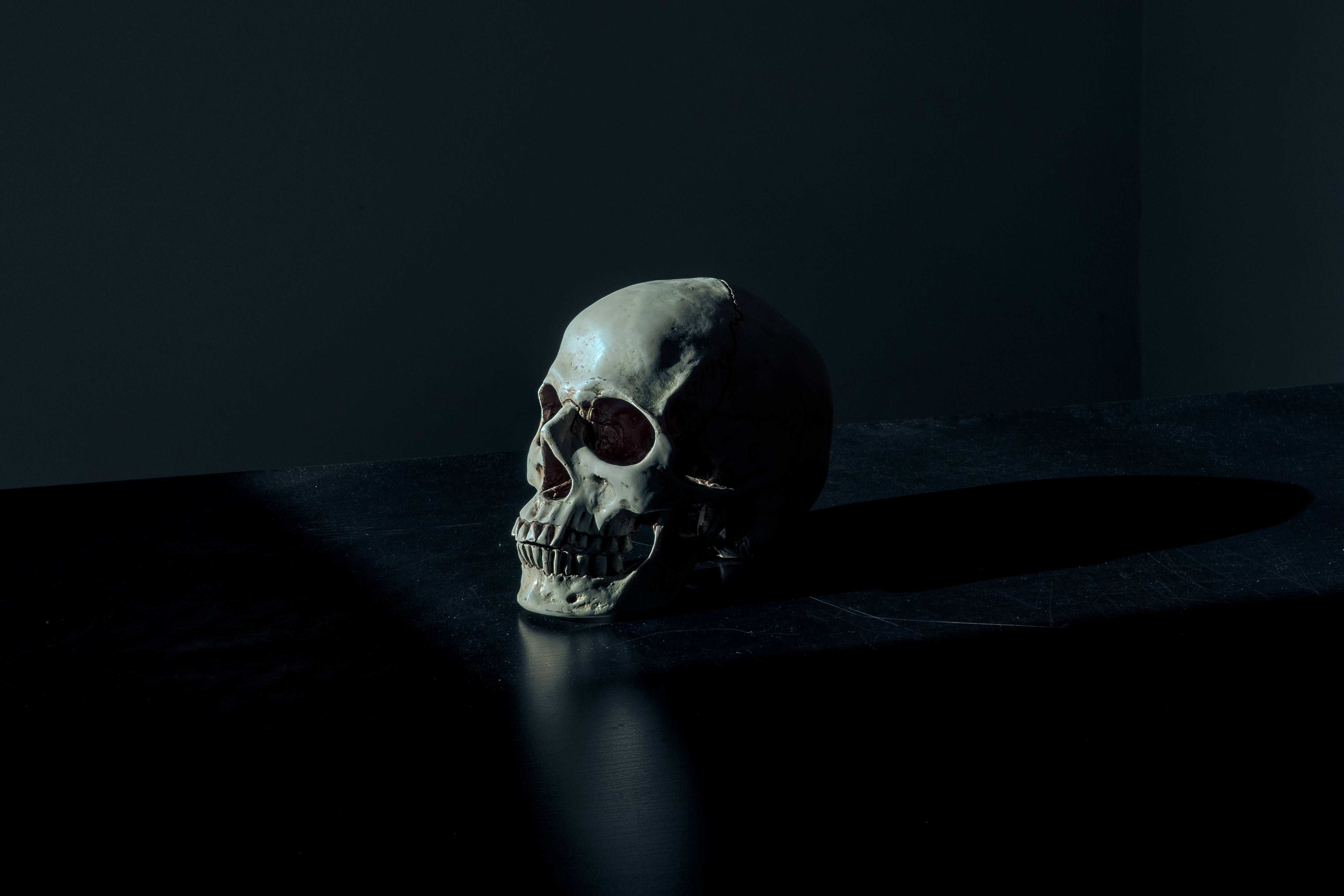 Paranormal Dark Anime Skull Background