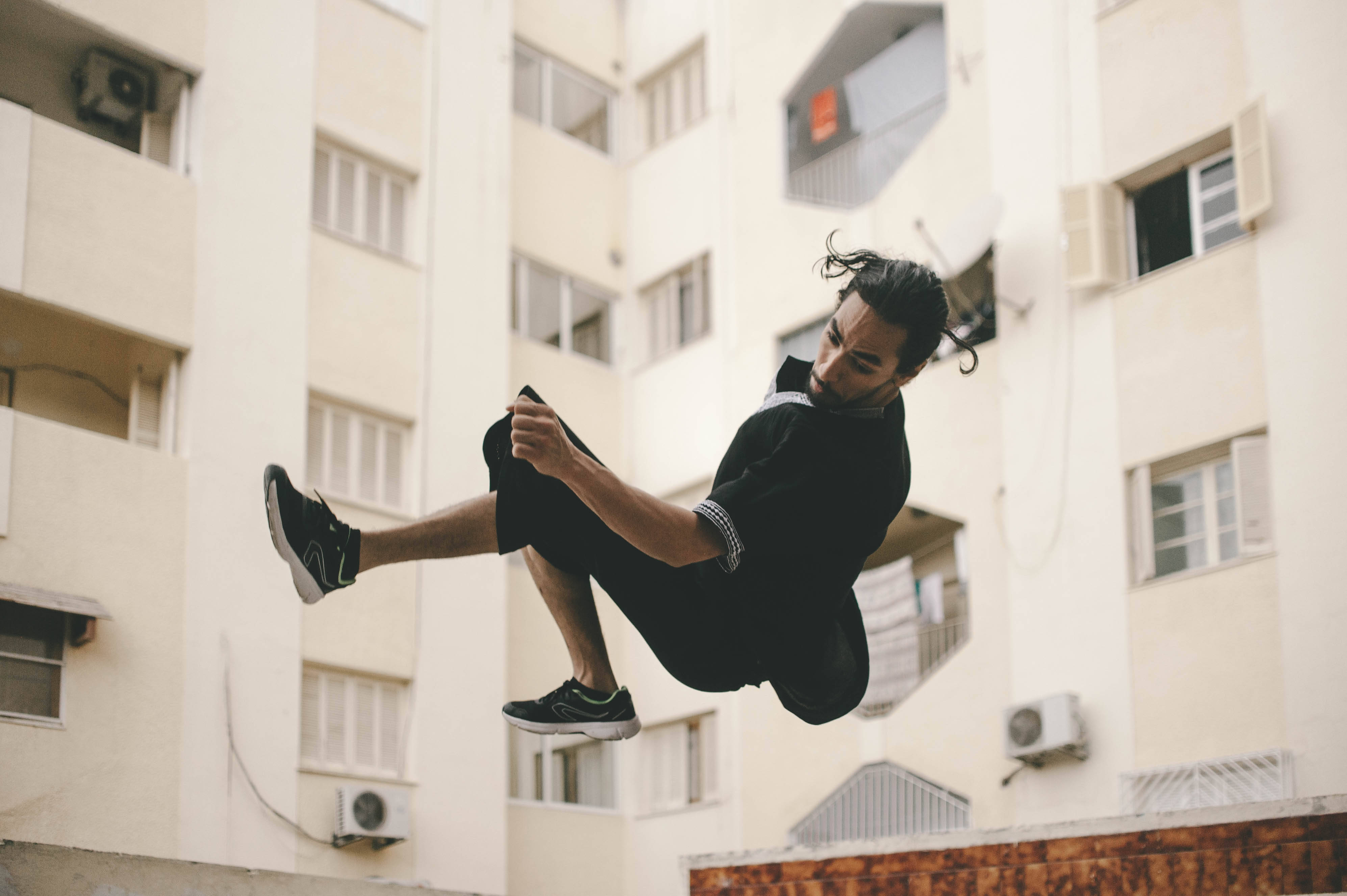 Download Parkour Stunt On Air Wallpaper Wallpapers Com