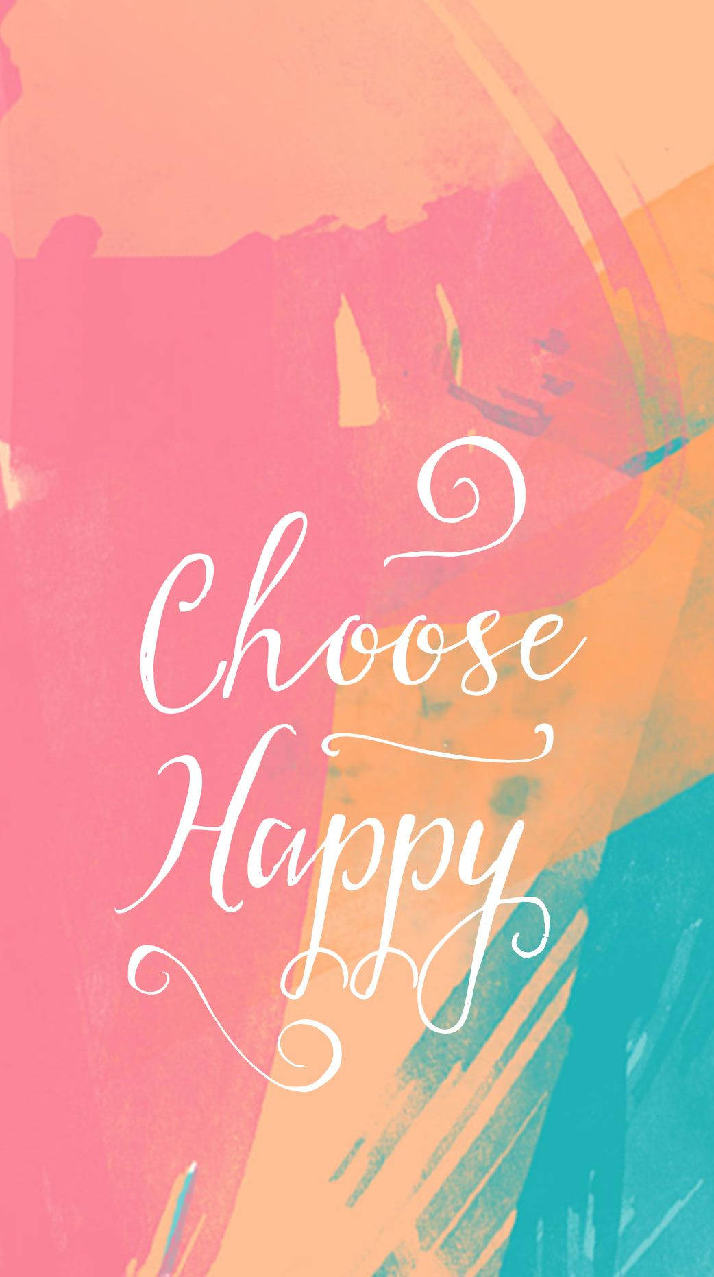 Pastel Choose Happy Lettering Background