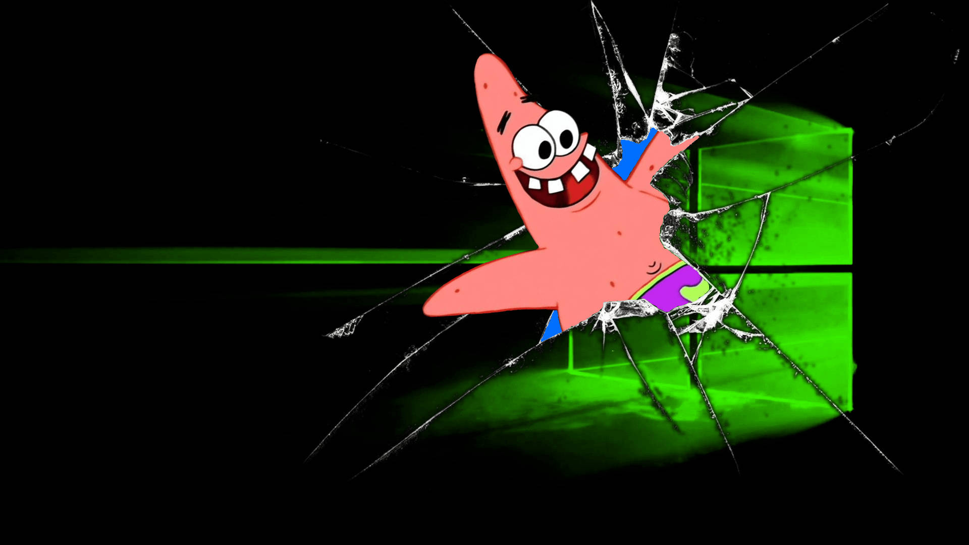 Patrick Star And Mirror Background