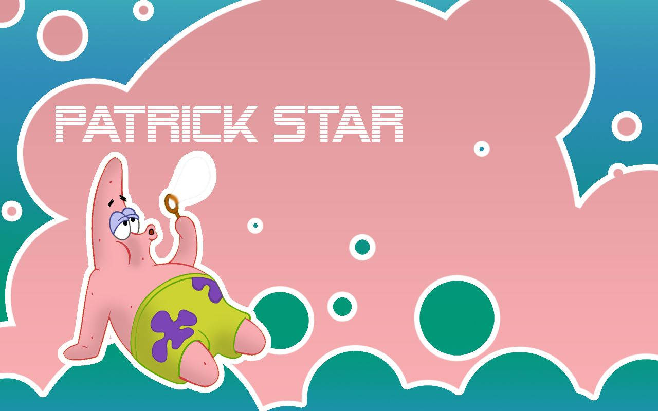 Patrick Star Sitting Lazily Background
