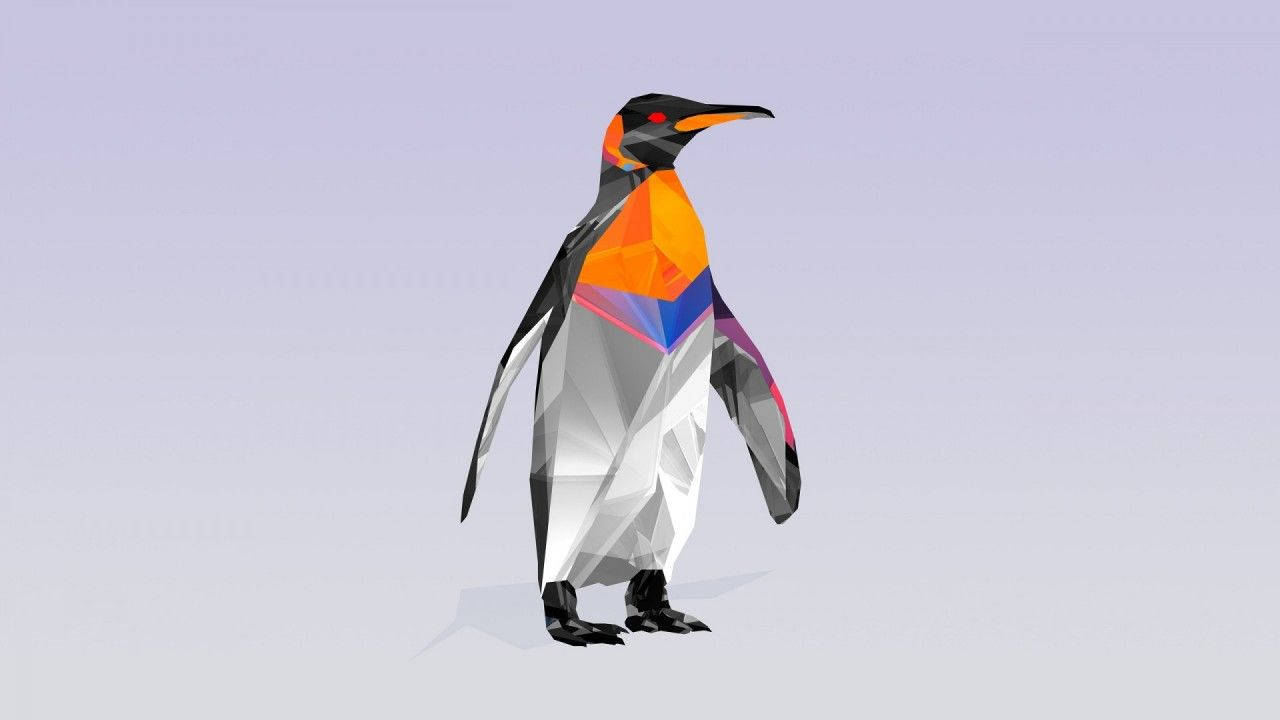 Penguin Polygonal Art Background