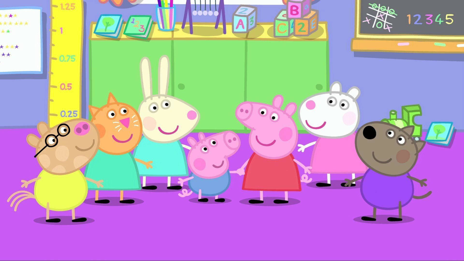 Peppa Pig And Her Classmates Background