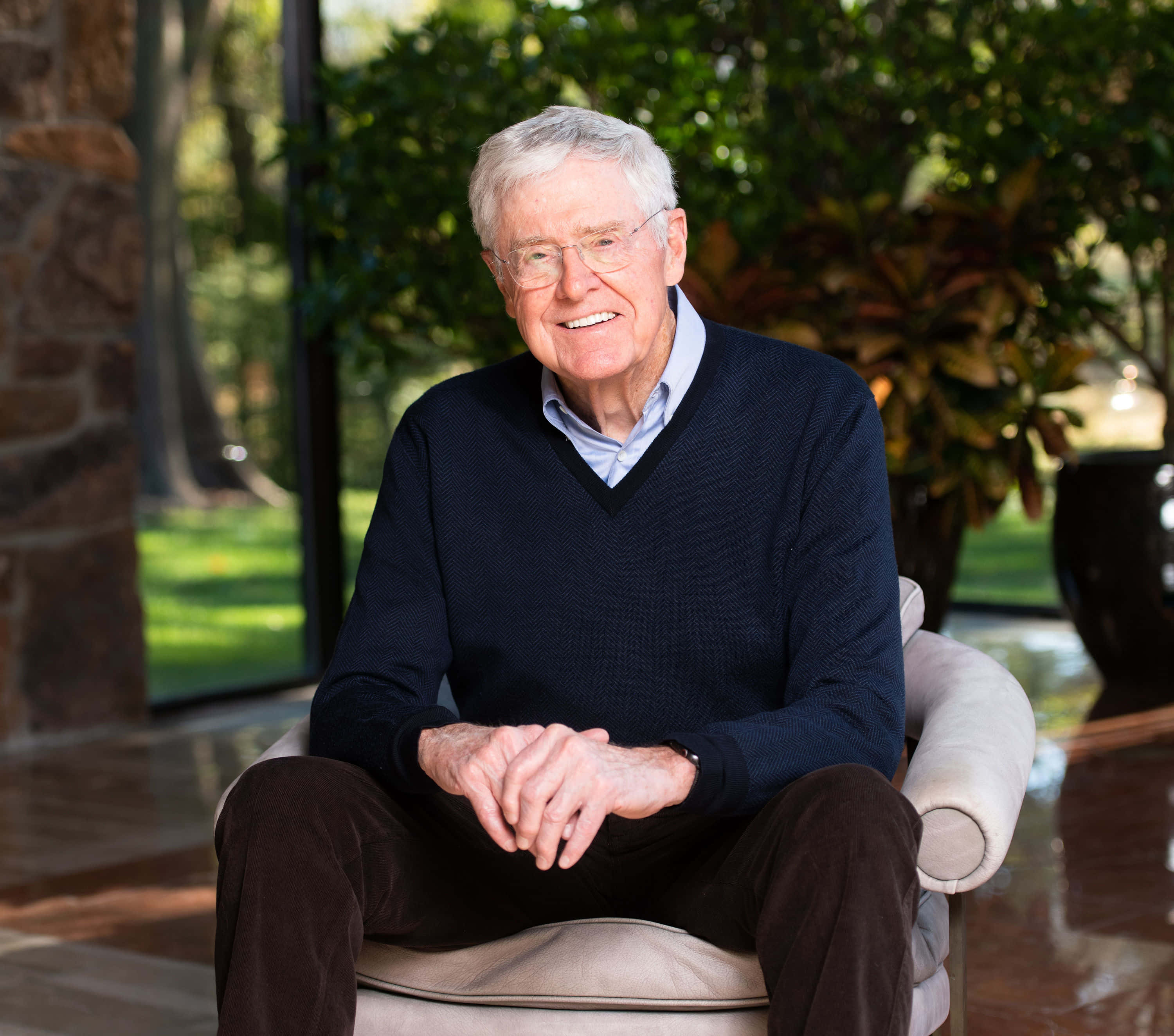 Download Philanthropist And Business Tycoon Charles G. Koch Wallpaper 