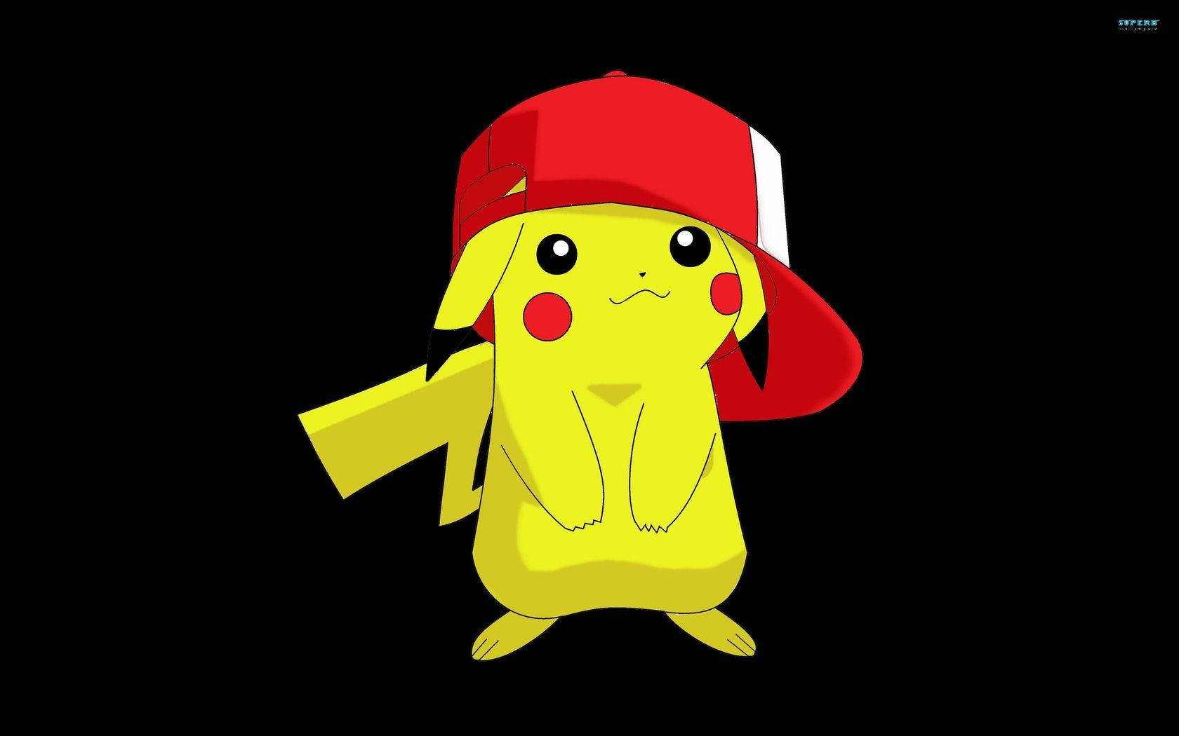 Pikachu In Ash's Cap Background