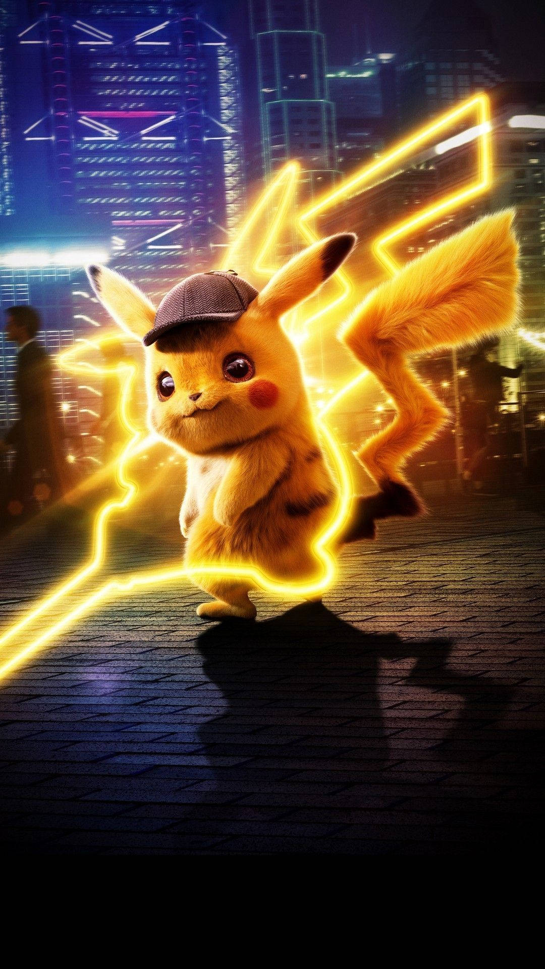 Pikachu With Yellow Lightning Background
