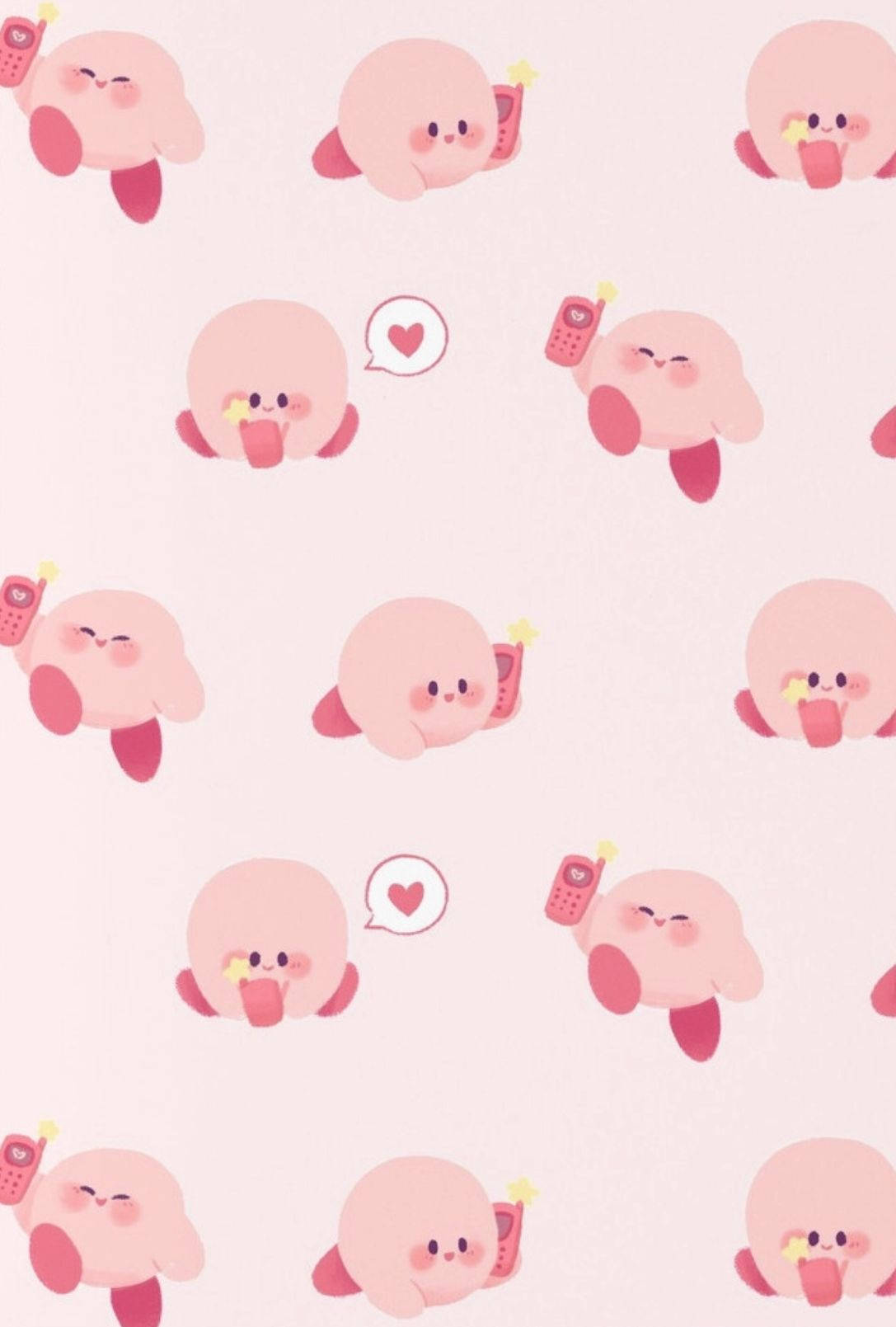 Pink Aesthetic Kirby Background