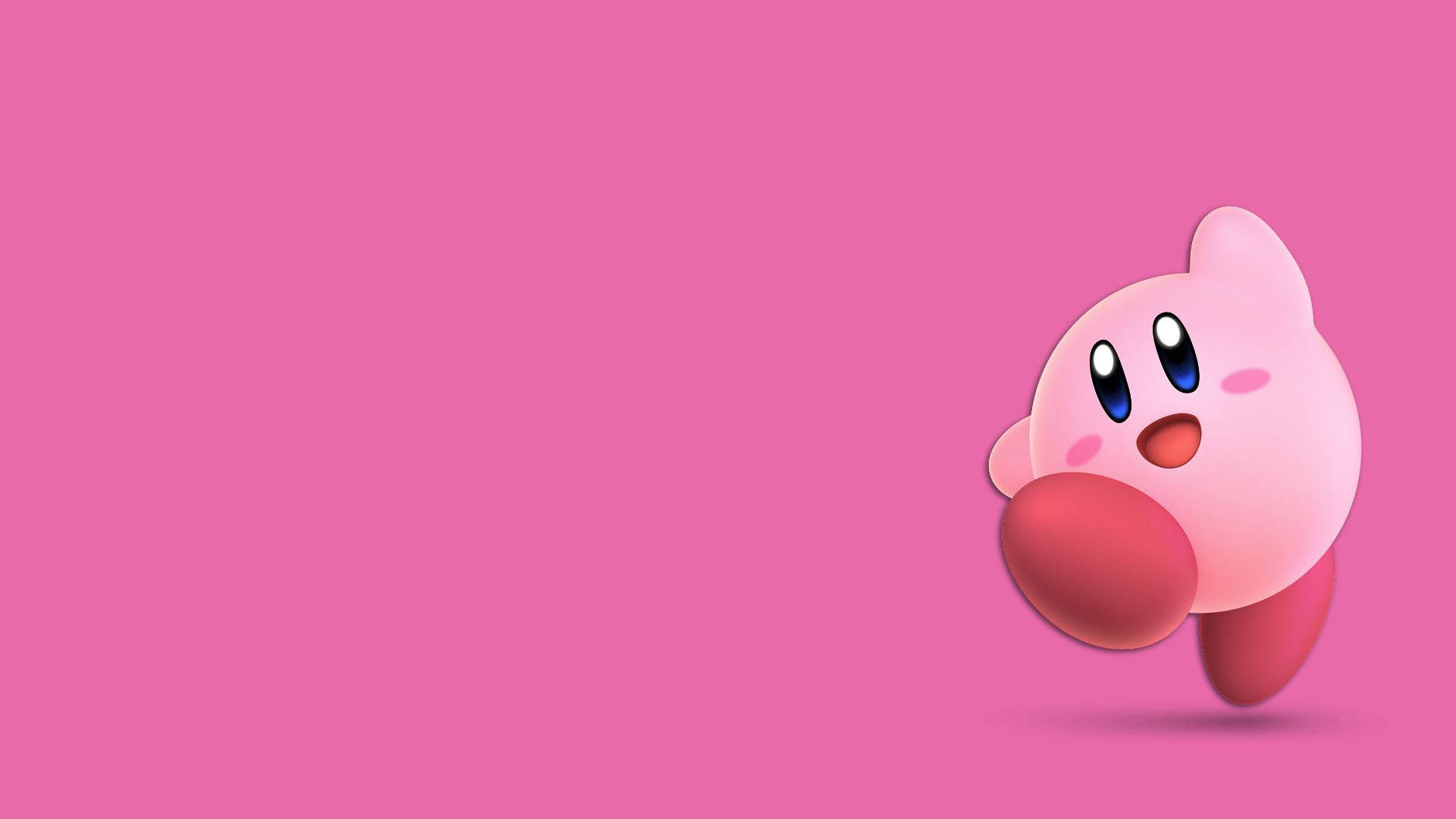 Pink Happy Kirby Background