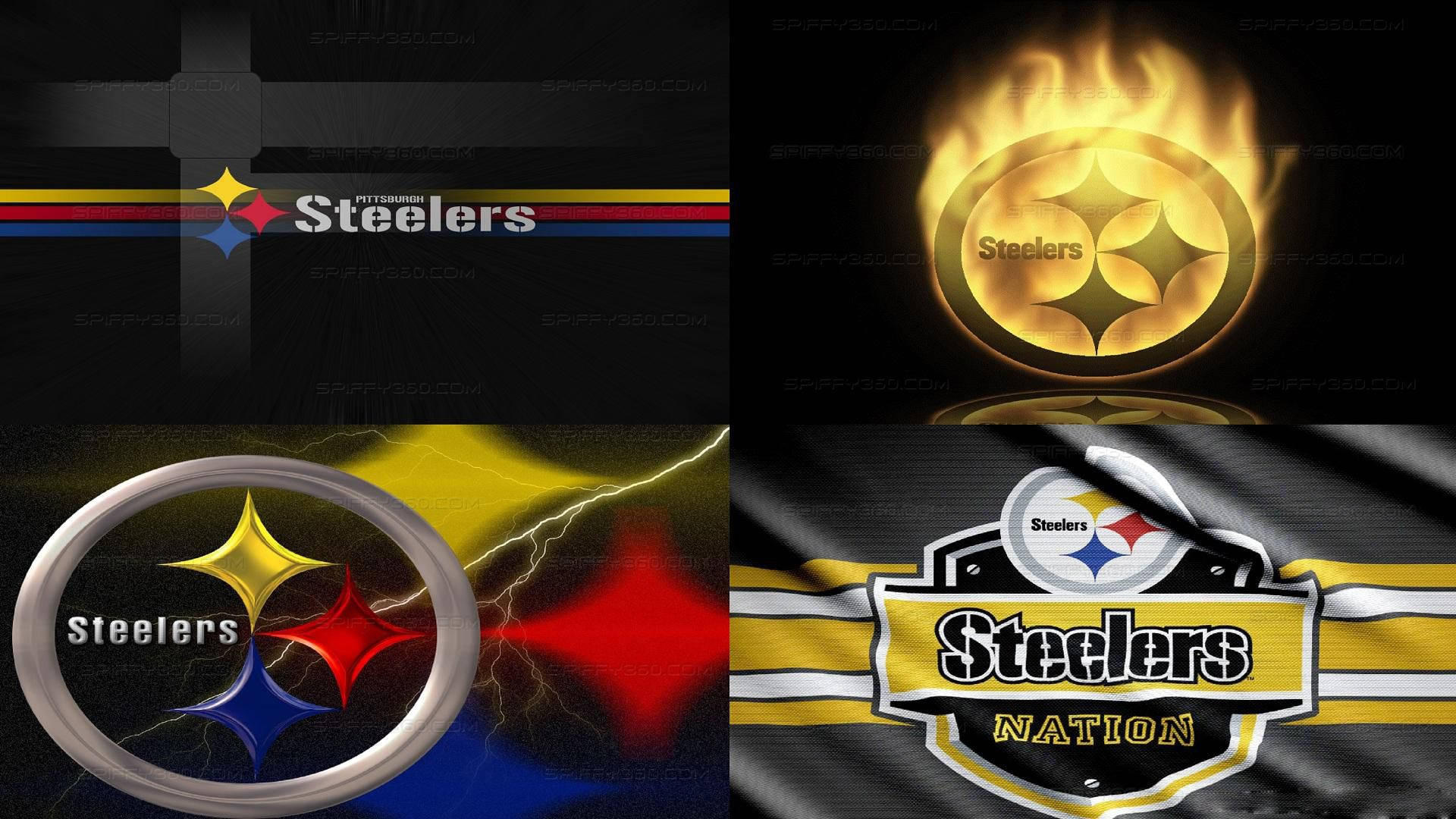 Pittsburgh Steelers Abstract Logo Grid Art Background