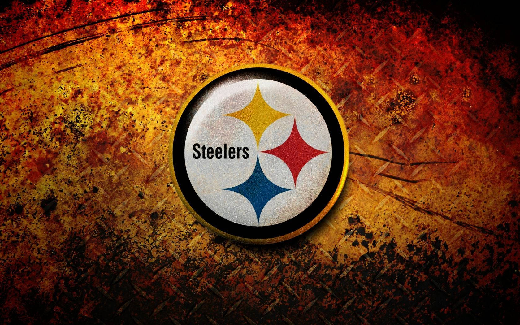 Pittsburgh Steelers Orange Steel Logo Background