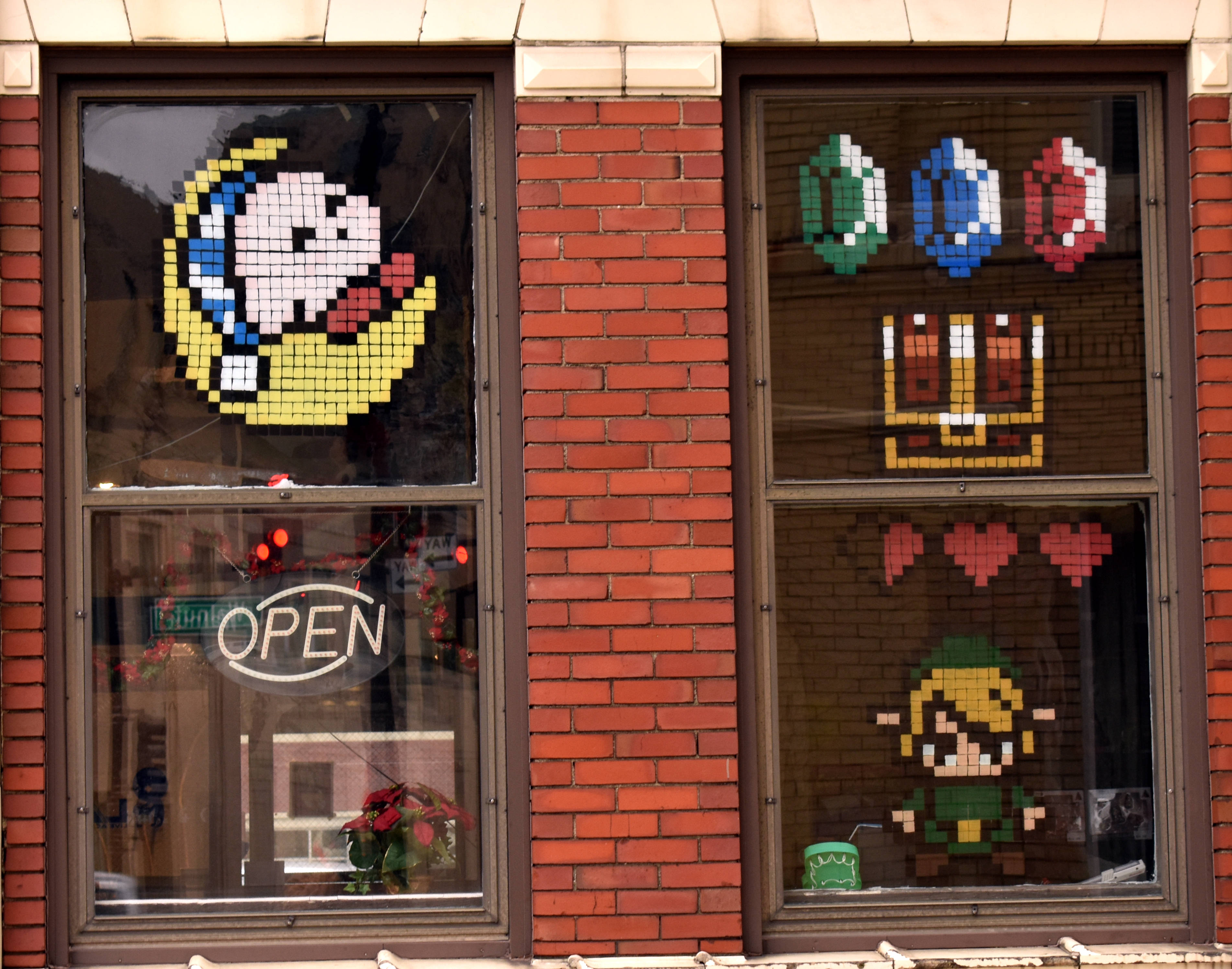 Pixel Art Window Store Background