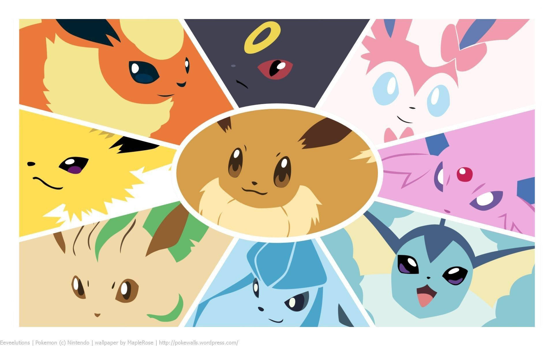 Pokémon Eevee Evolutions Desktop Background