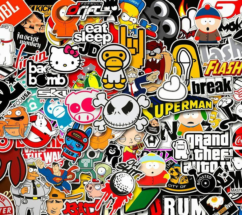 Popular Brand Logos And Characters Background