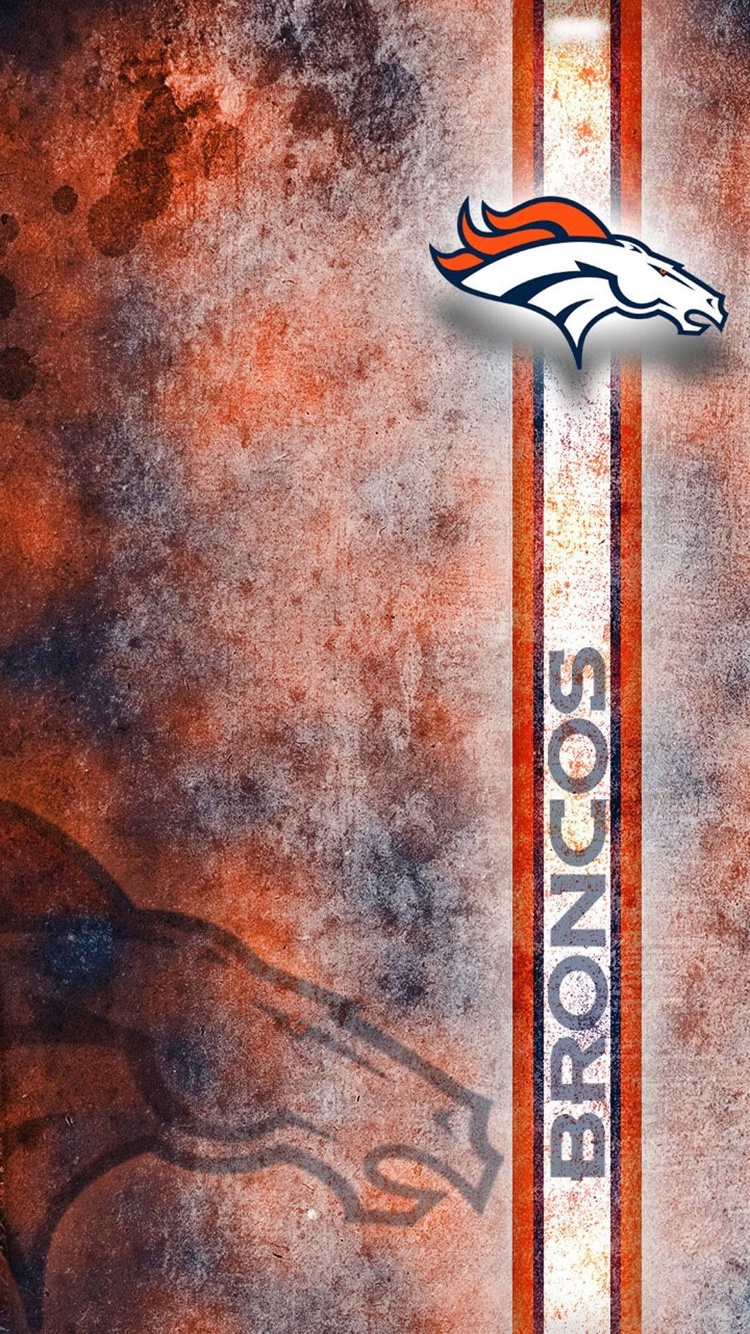 Portrait Denver Broncos Logo Background