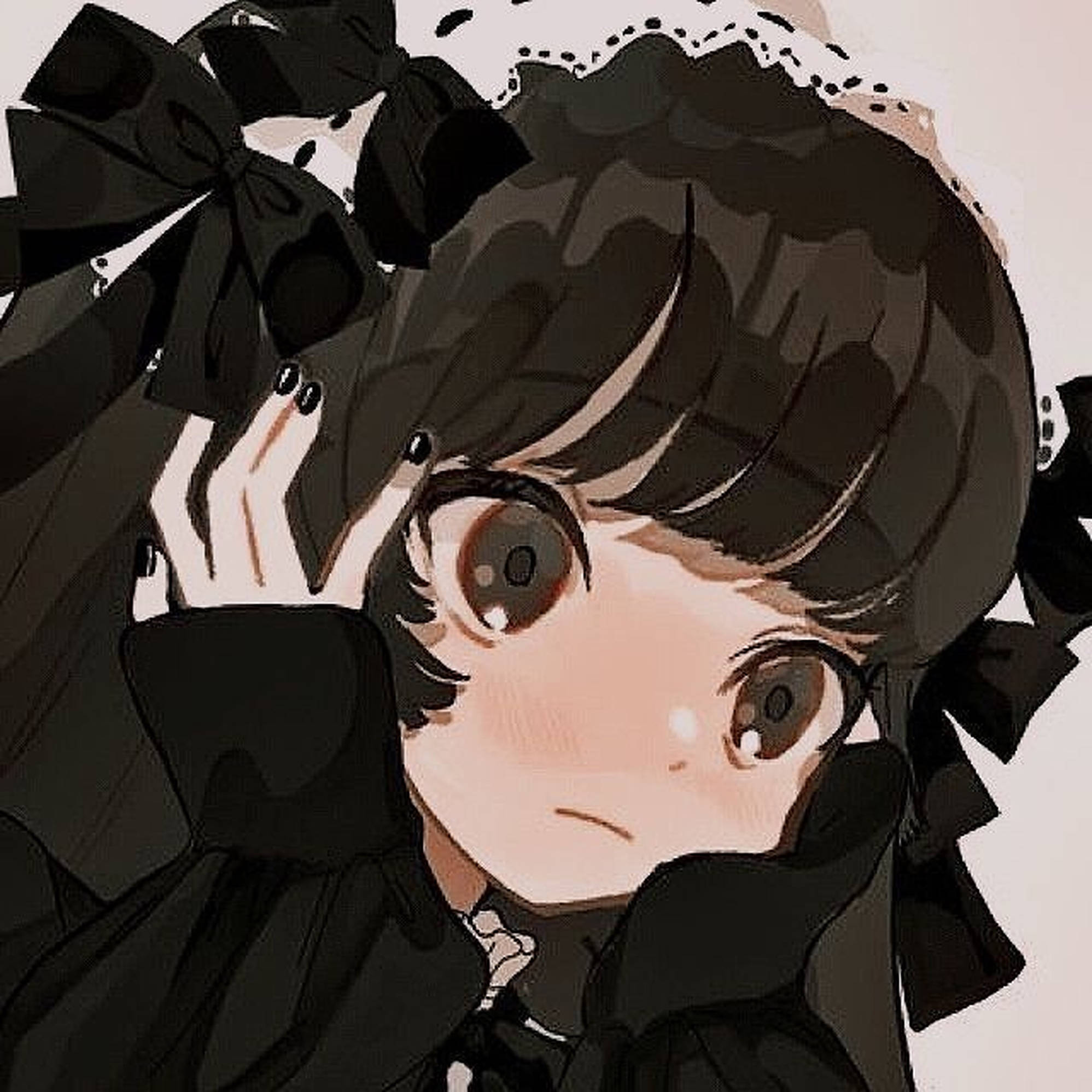 Download Pretty Anime Girl Emo Pfp Wallpaper | Wallpapers.com