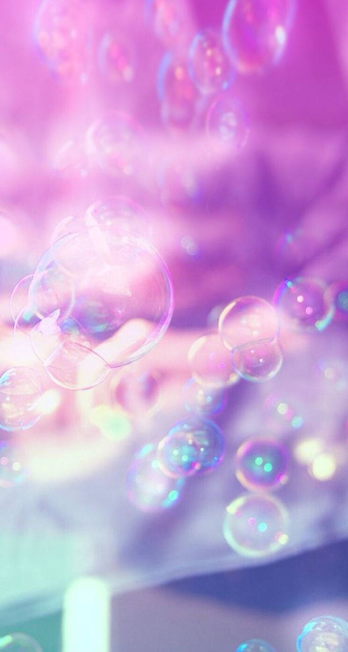 Pretty Purple Bubbles Image Background
