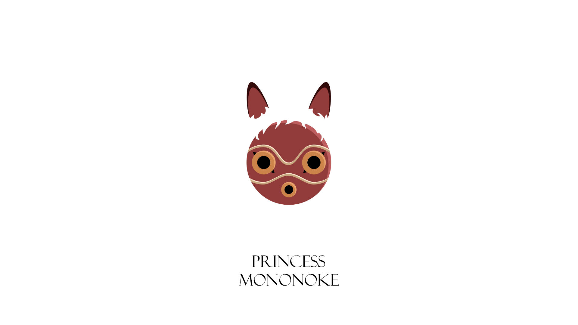 Princess Mononoke Red Mask Background