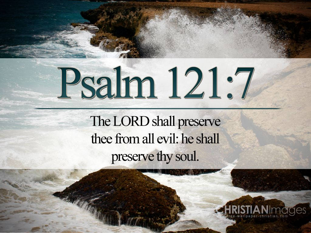 Psalm Bible Verse Waves Background