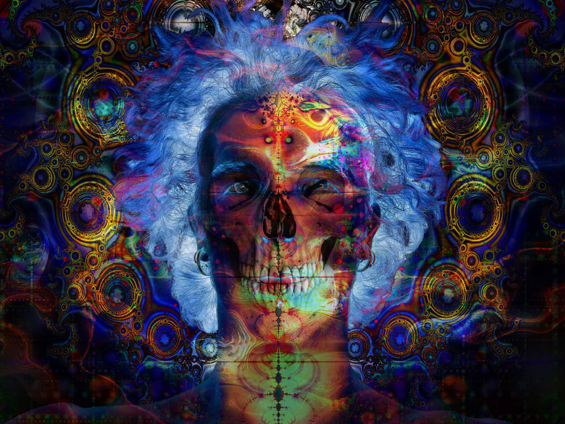 Psychedelic Male Art Background