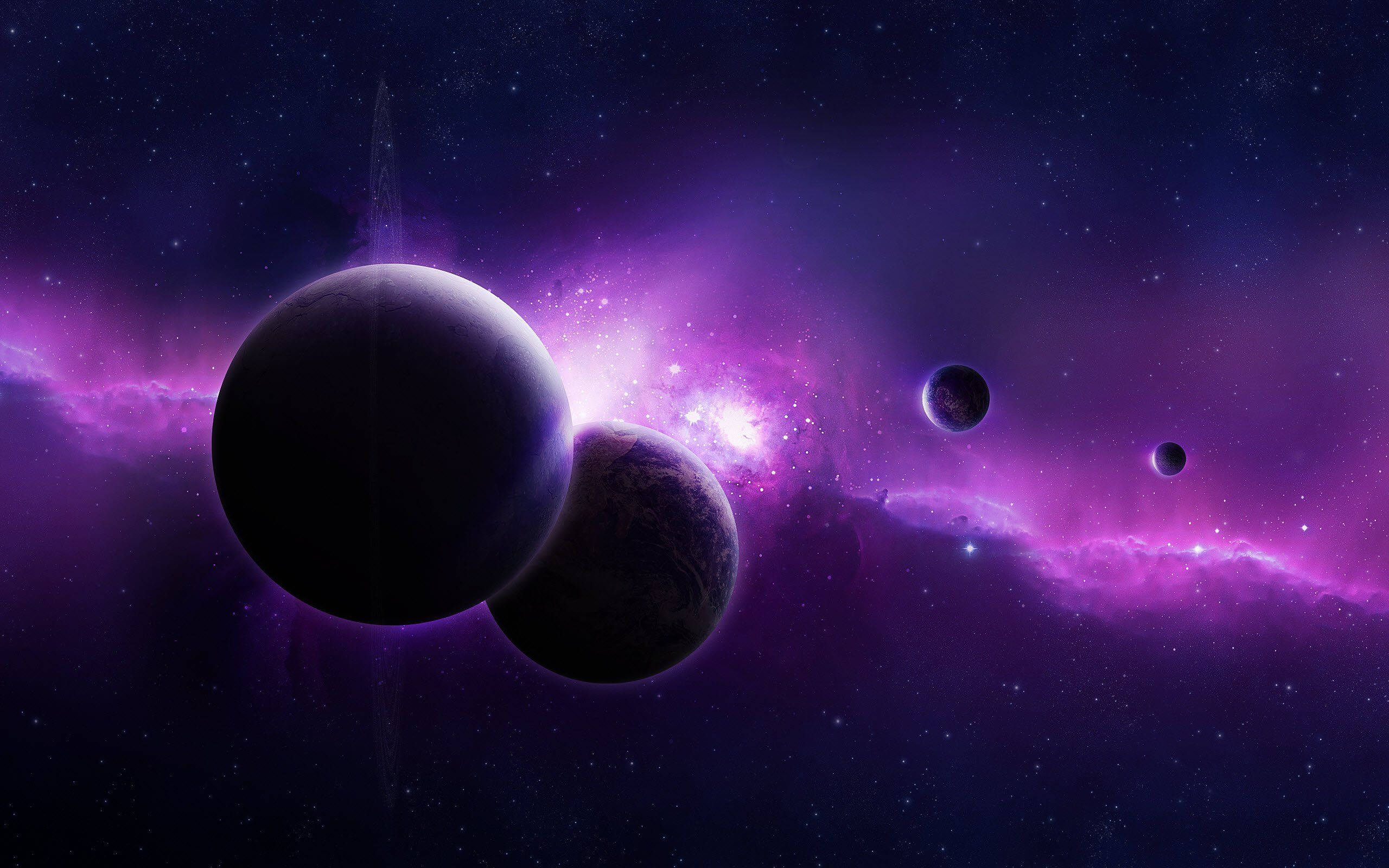 Purple Aesthetic Galaxy Universe Background